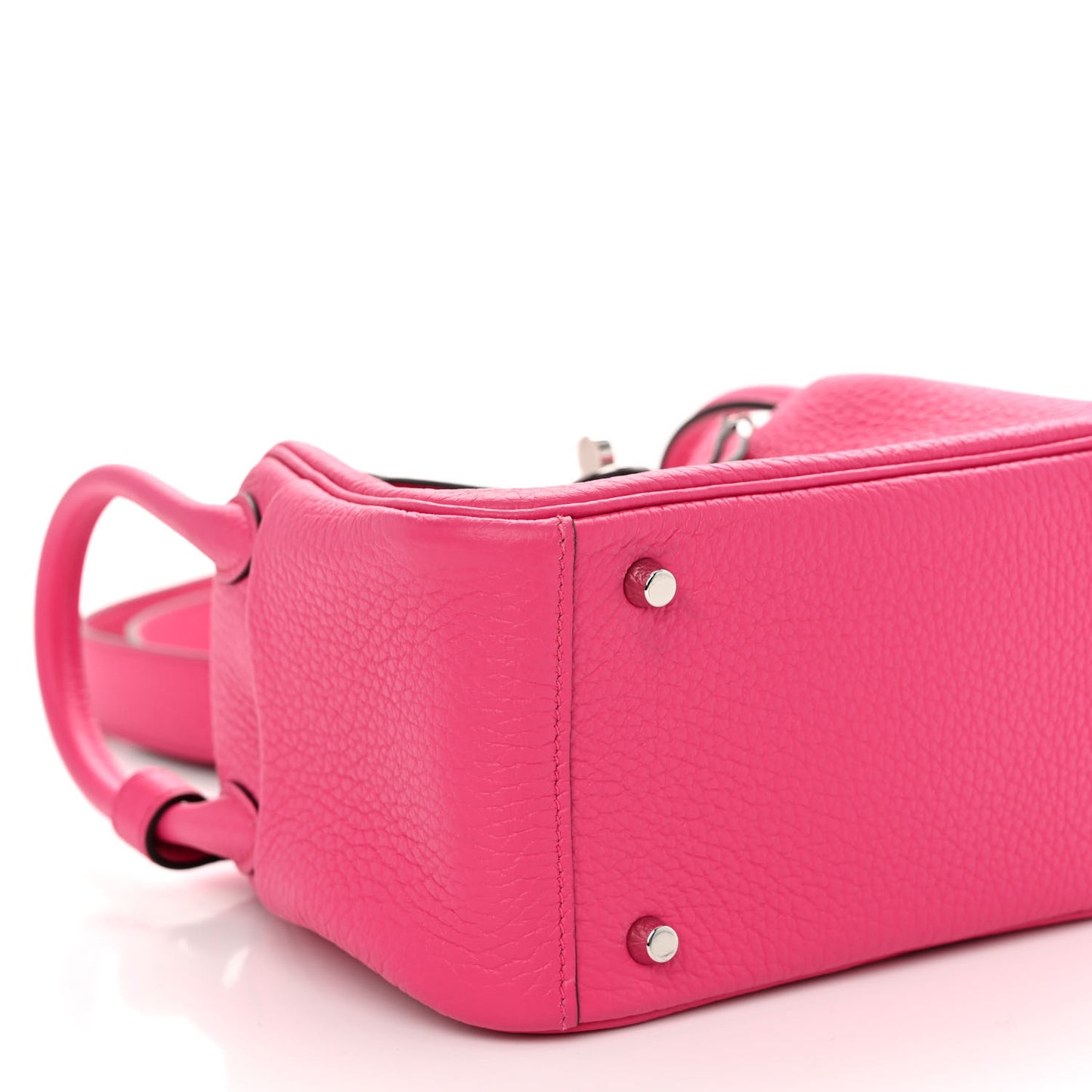 Taurillon Clemence Mini Lindy 20 Rose Shocking