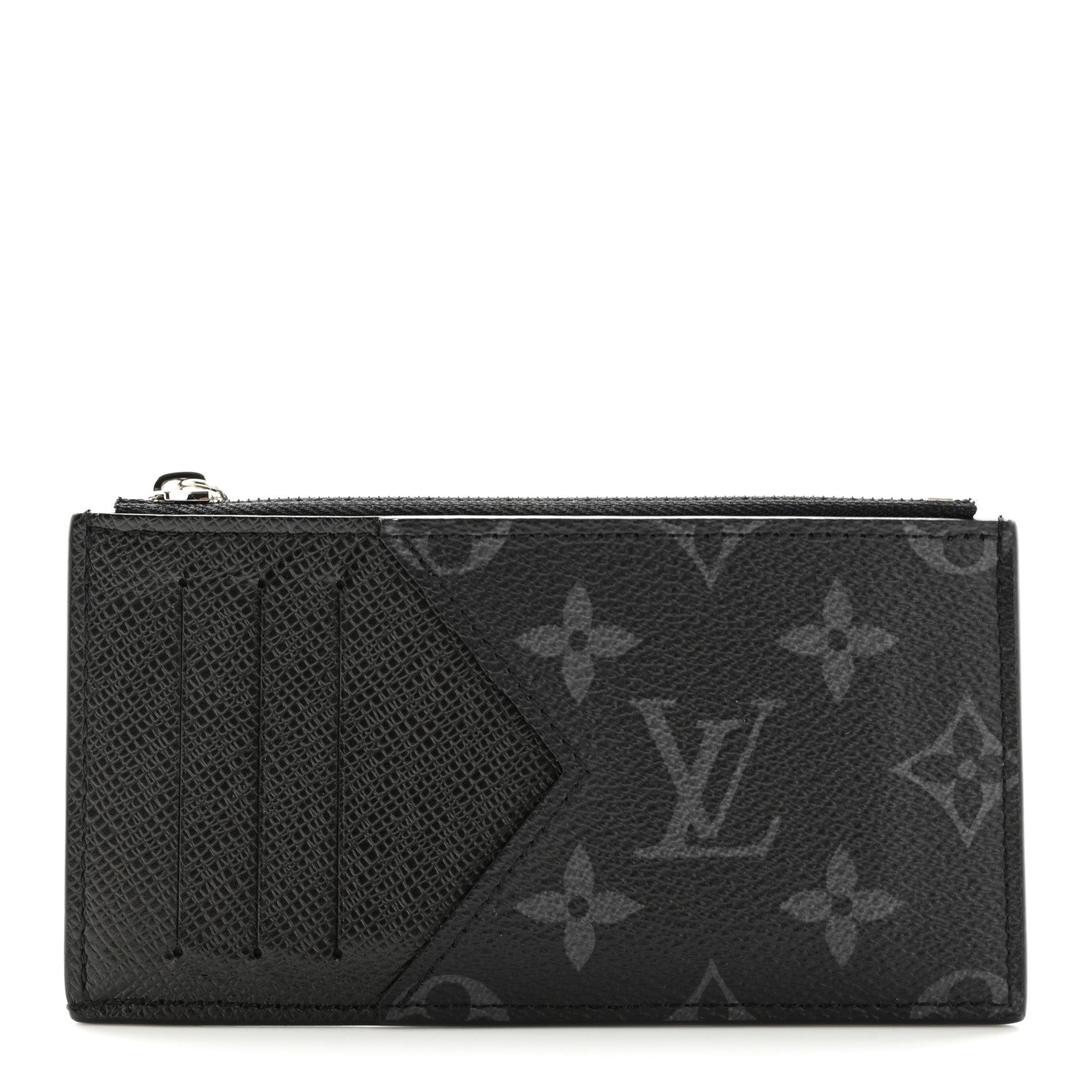 Louis Vuitton Monogram Eclipse Taiga Coin Card Holder 1 of 9