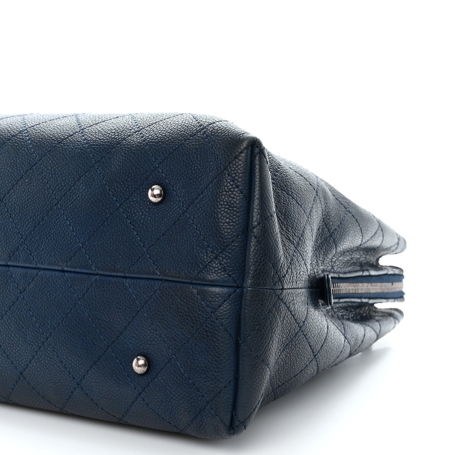 Grained Vegetal Calfskin Urban Shopping Tote Blue