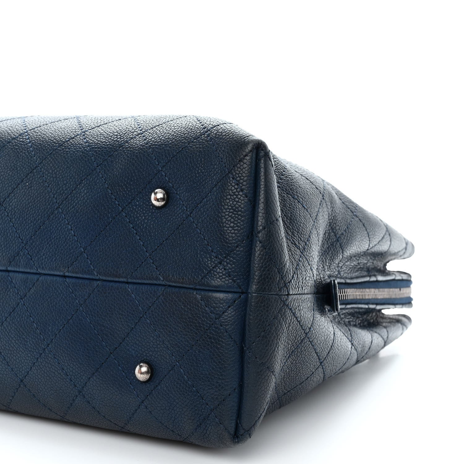 Chanel Grained Vegetal Calfskin Urban Shopping Tote Blue 11 of 19