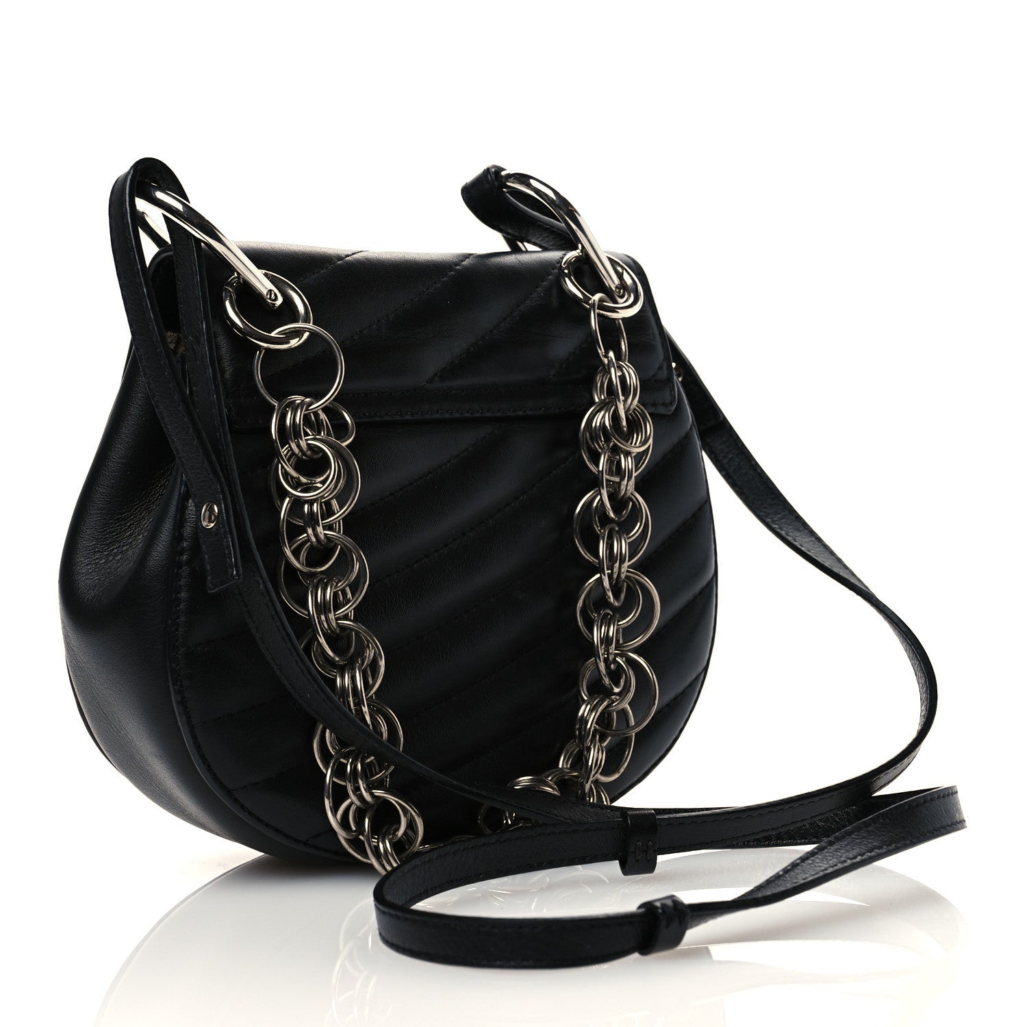 Chloe Calfskin Quilted Mini Drew Bijou Shoulder Bag Black 3 of 11