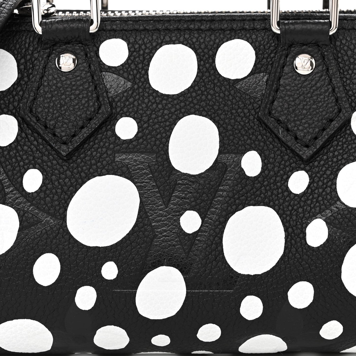 LV X YK Empreinte Infinity Dots Nano Speedy Bandouliere Black White