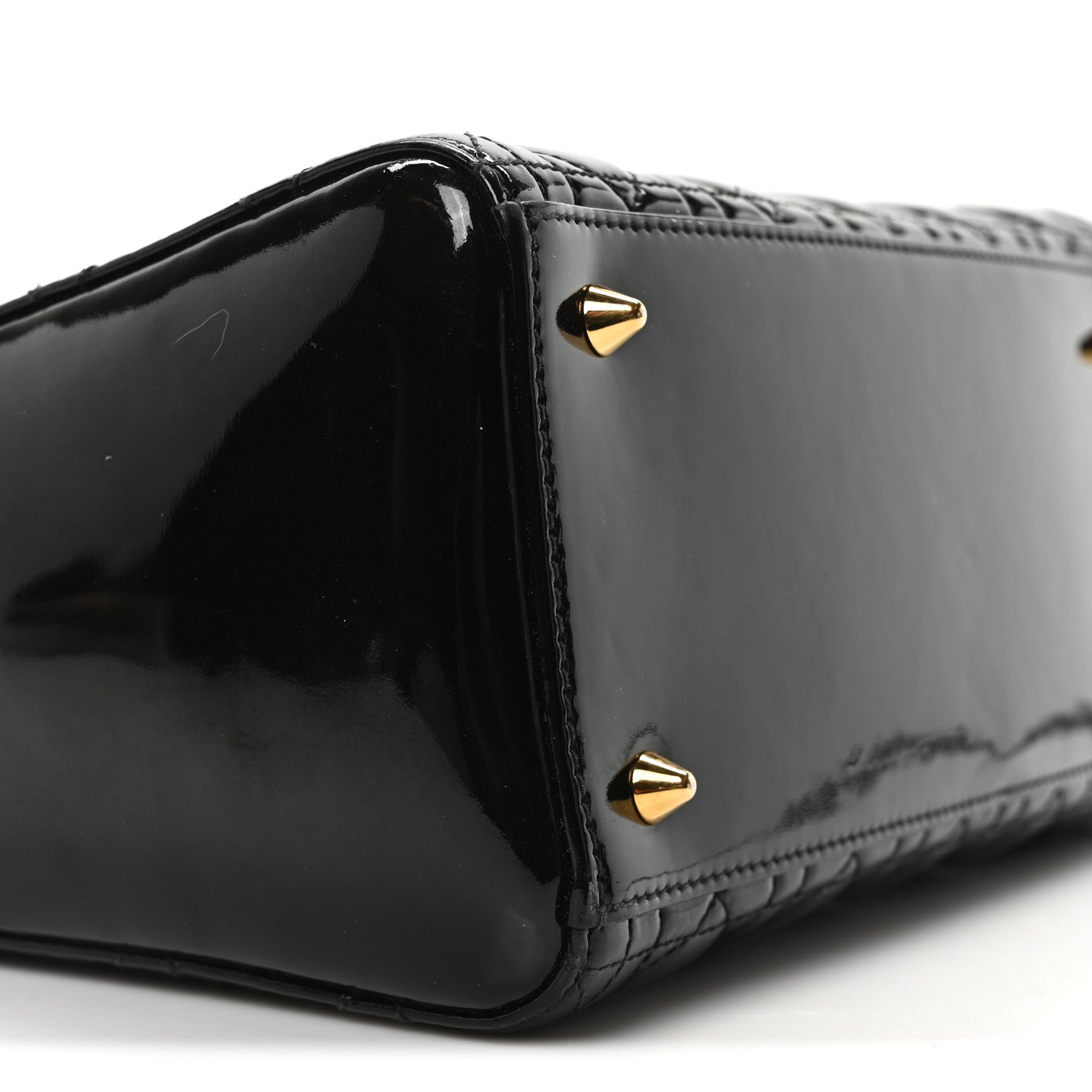 Christian Dior Patent Cannage Medium Lady Dior Black 9 of 10