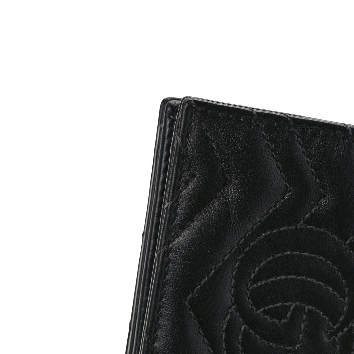 Calfskin Matelasse GG Marmont Card Case Wallet Black