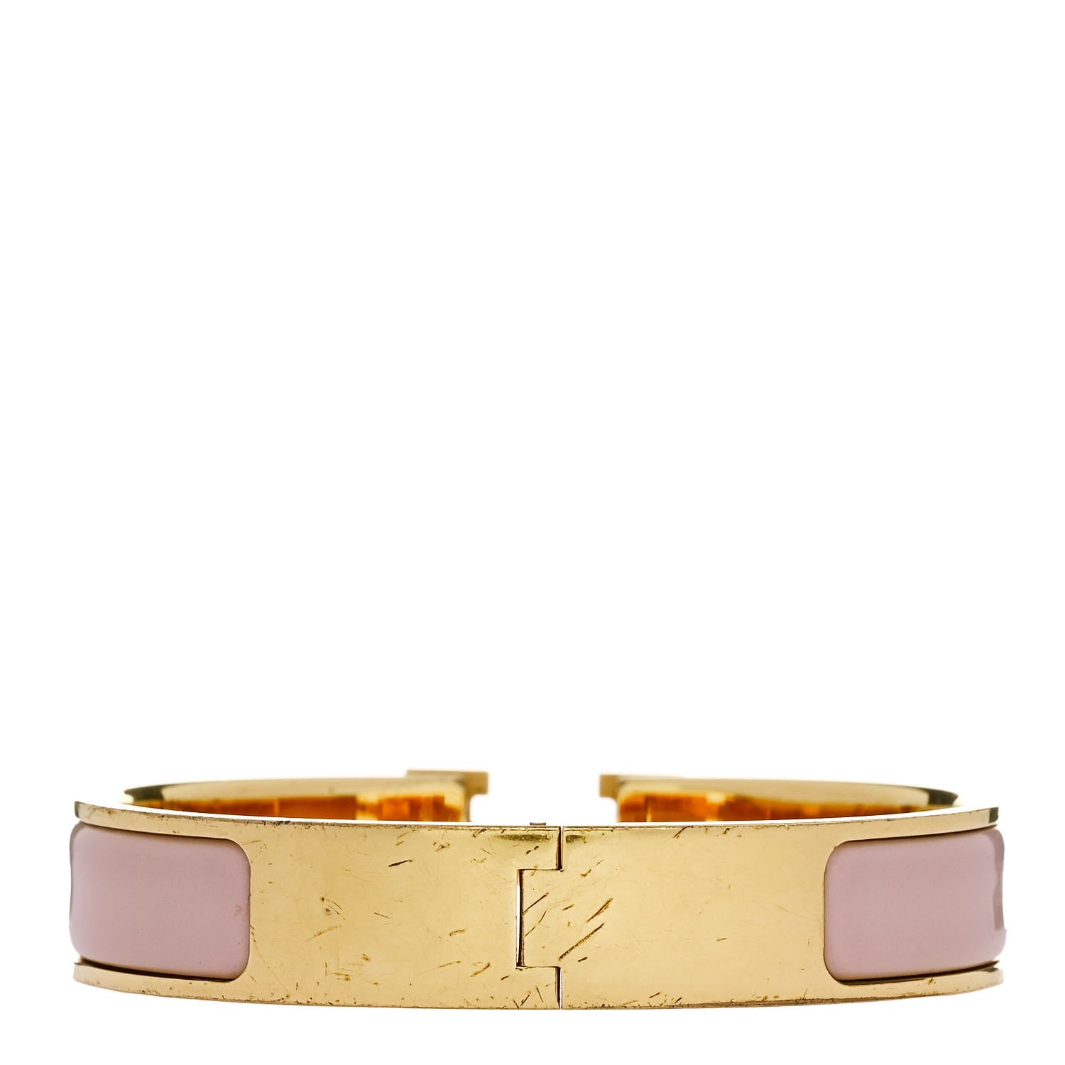 Hermes Enamel Narrow Clic Clac H Bracelet PM Rose Sakura 3 of 4