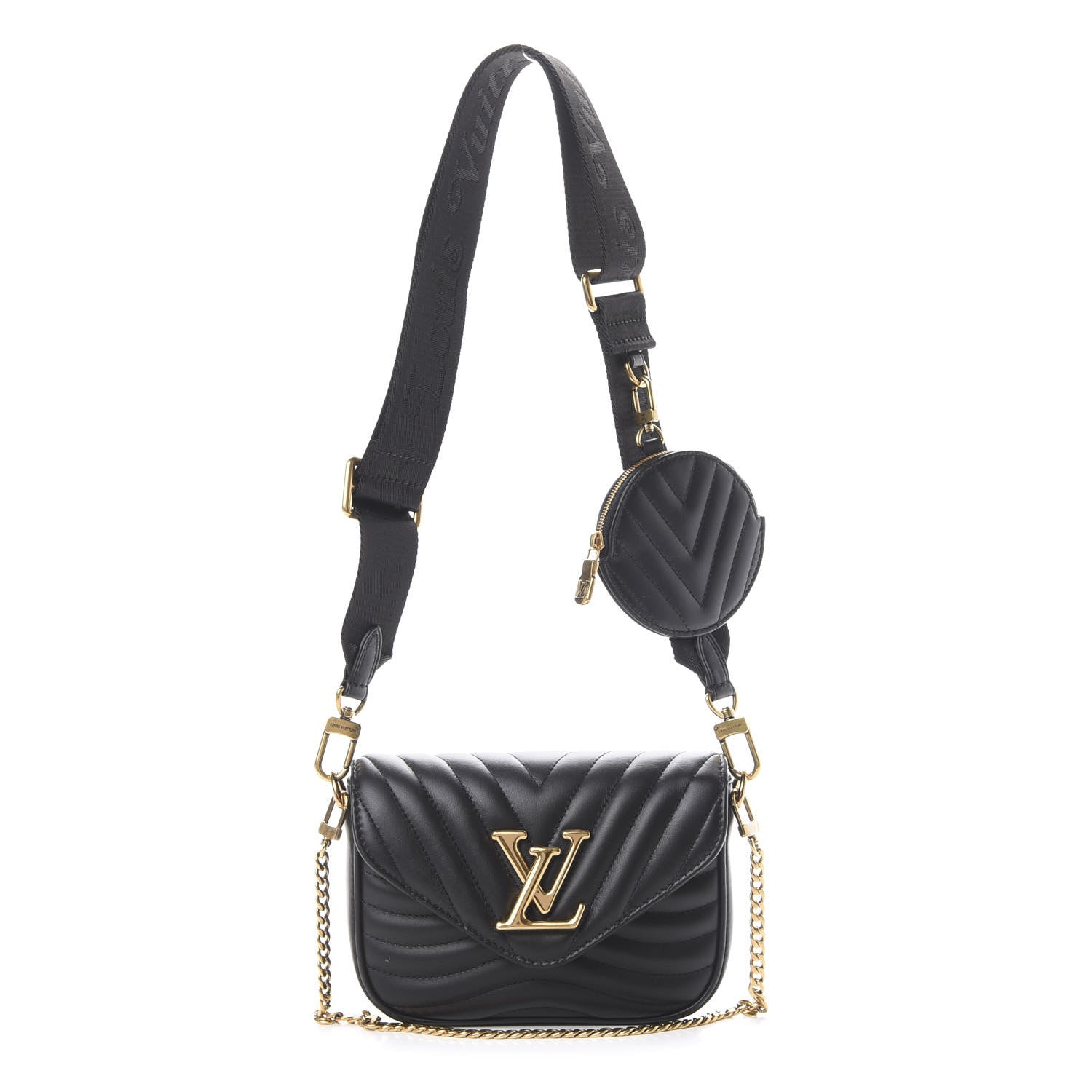 Louis Vuitton Calfskin New Wave Multi Pochette Black 1 of 11