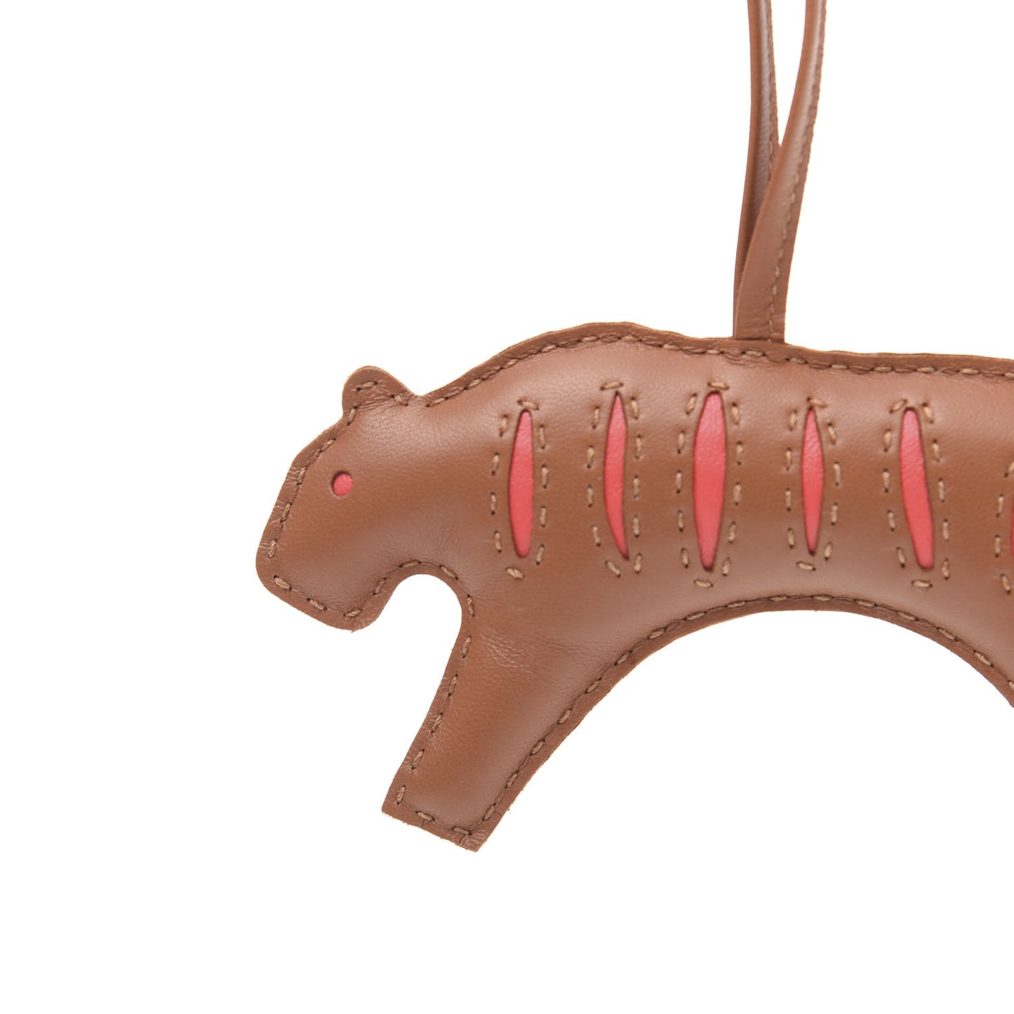 Milo Lambskin Rooroo Bag Charm Gold Rose Texas