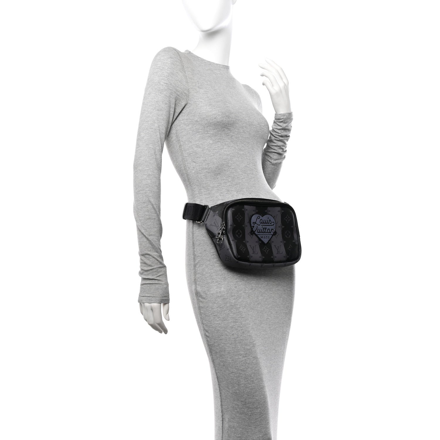 Louis Vuitton X NIGO Monogram Eclipse Stripes LV Heart Modular Sling Bag 2 of 9