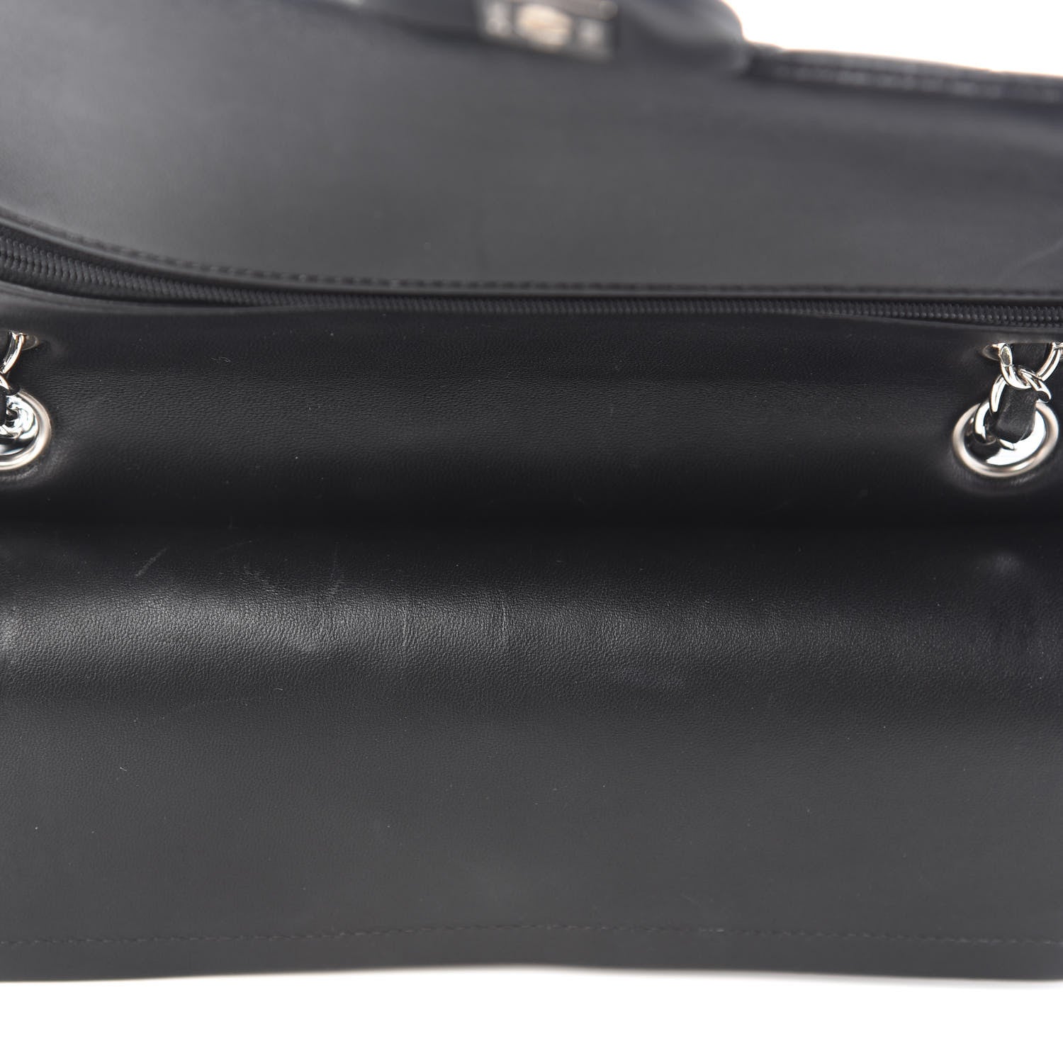 Chanel Lambskin Quilted Medium Double Flap Black 12 of 13