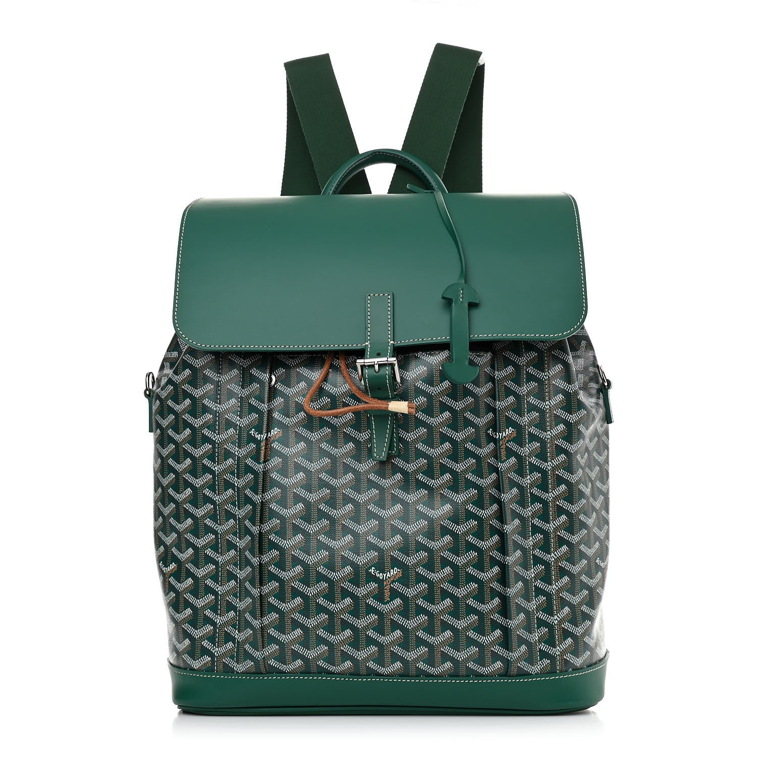 Goyard Goyardine Calfskin Alpin MM Backpack Green 1070246