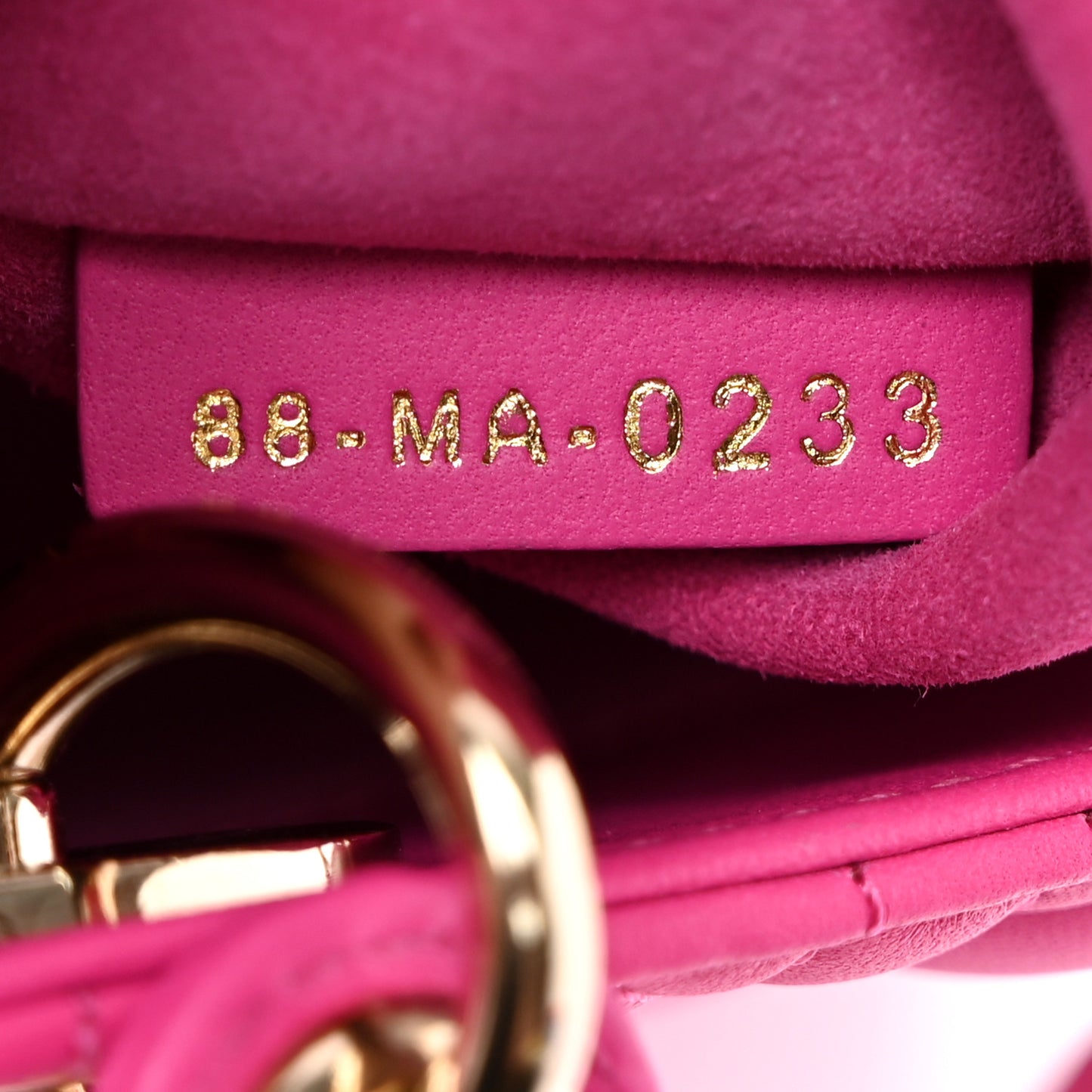 Lambskin Cannage Small My ABCDior Lady Dior Magenta