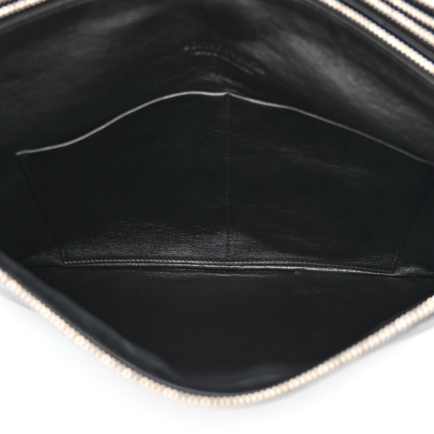 Intrecciato Embossed Triple Zip Messenger Bag Black