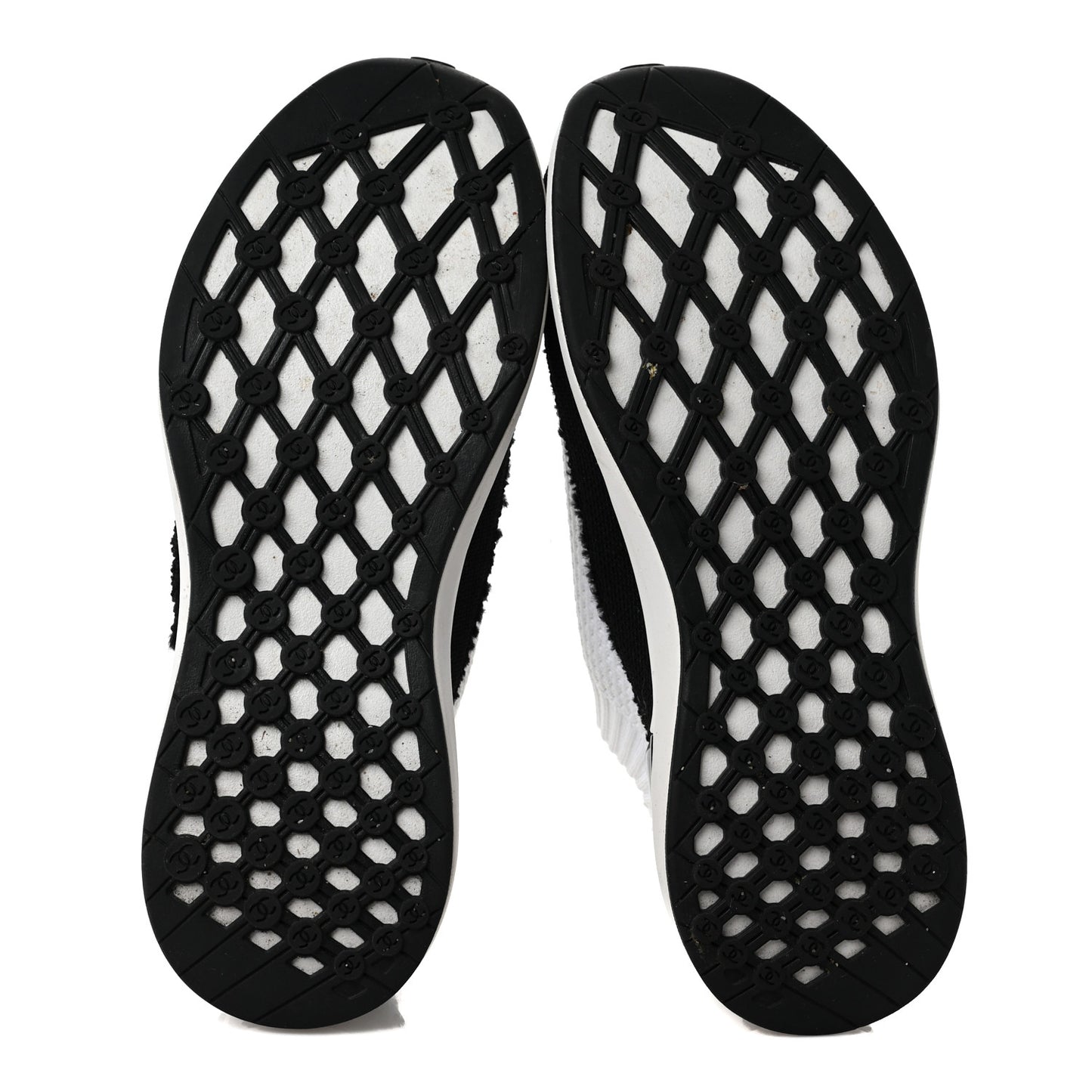 Knit Womens CC Sneakers 37 White Black