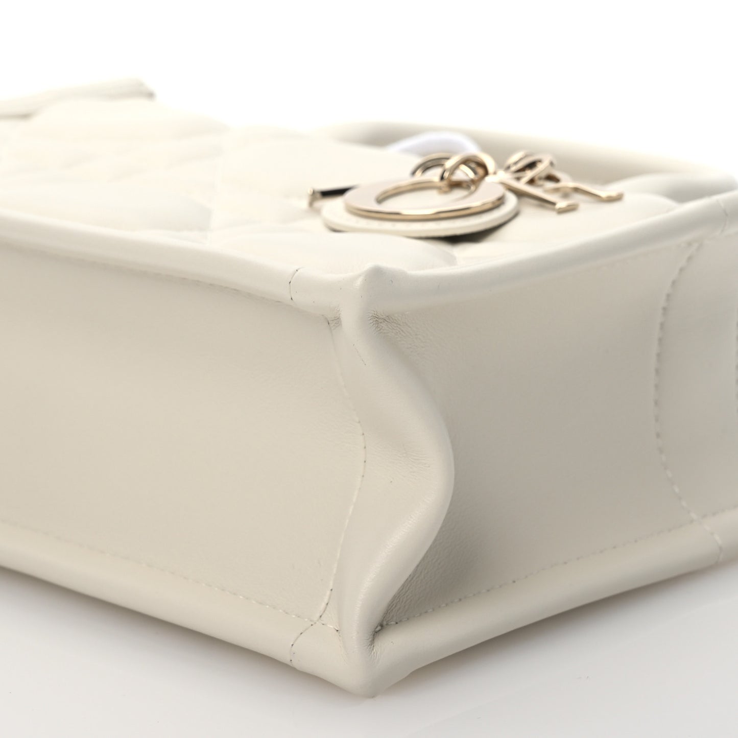 Calfskin Macrocannage Mini Book Tote Latte