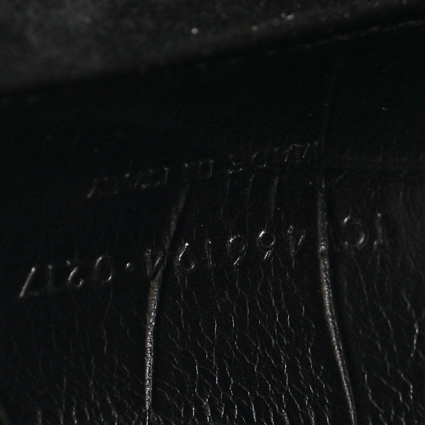 Calfskin Crocodile Embossed Shopping Tote Black