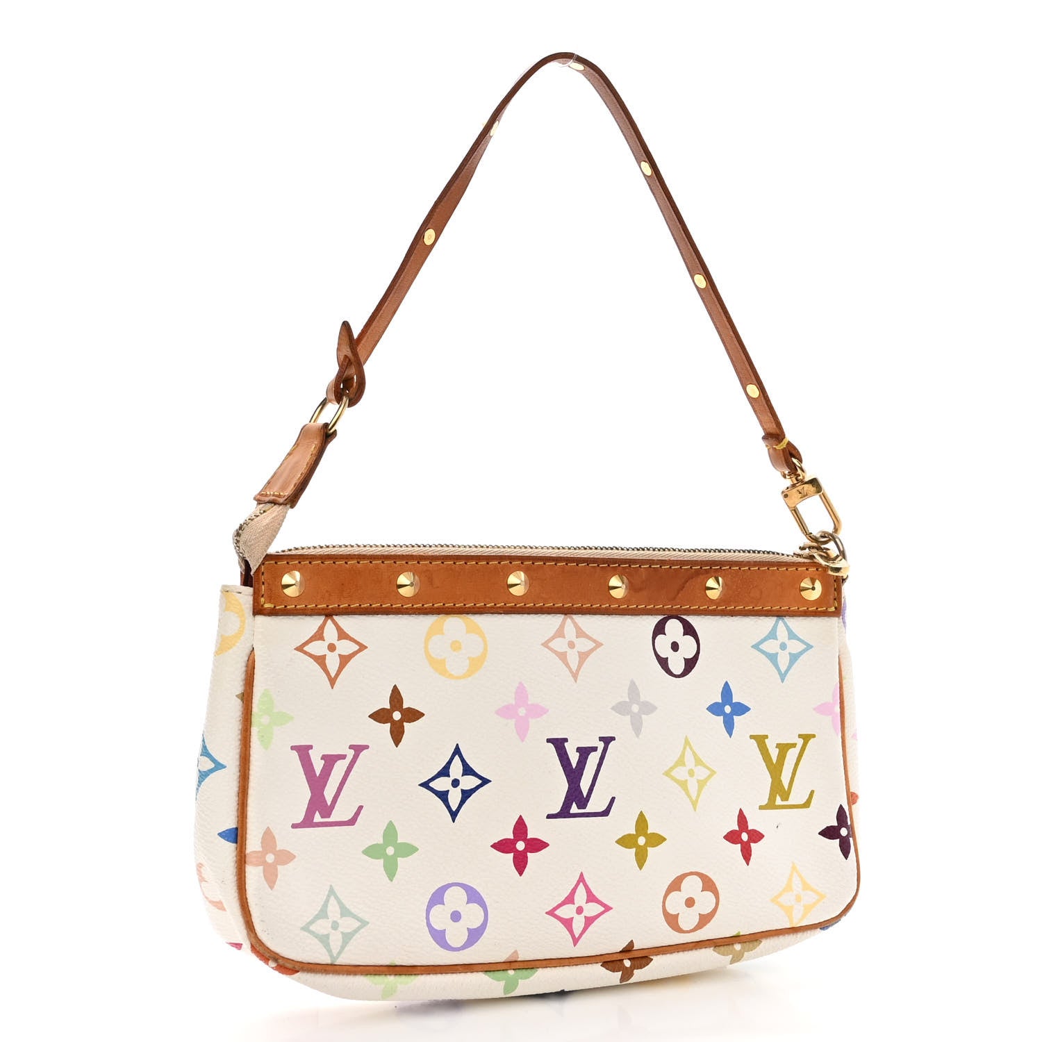 Louis Vuitton Monogram Multicolor Pochette Accessories White 2 of 12