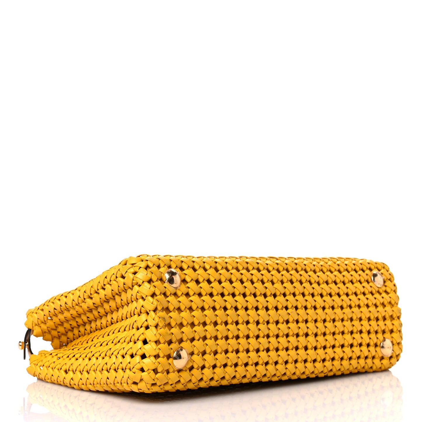 Nappa Matisse Intreccio Medium Peekaboo Iconic Satchel Mimosa