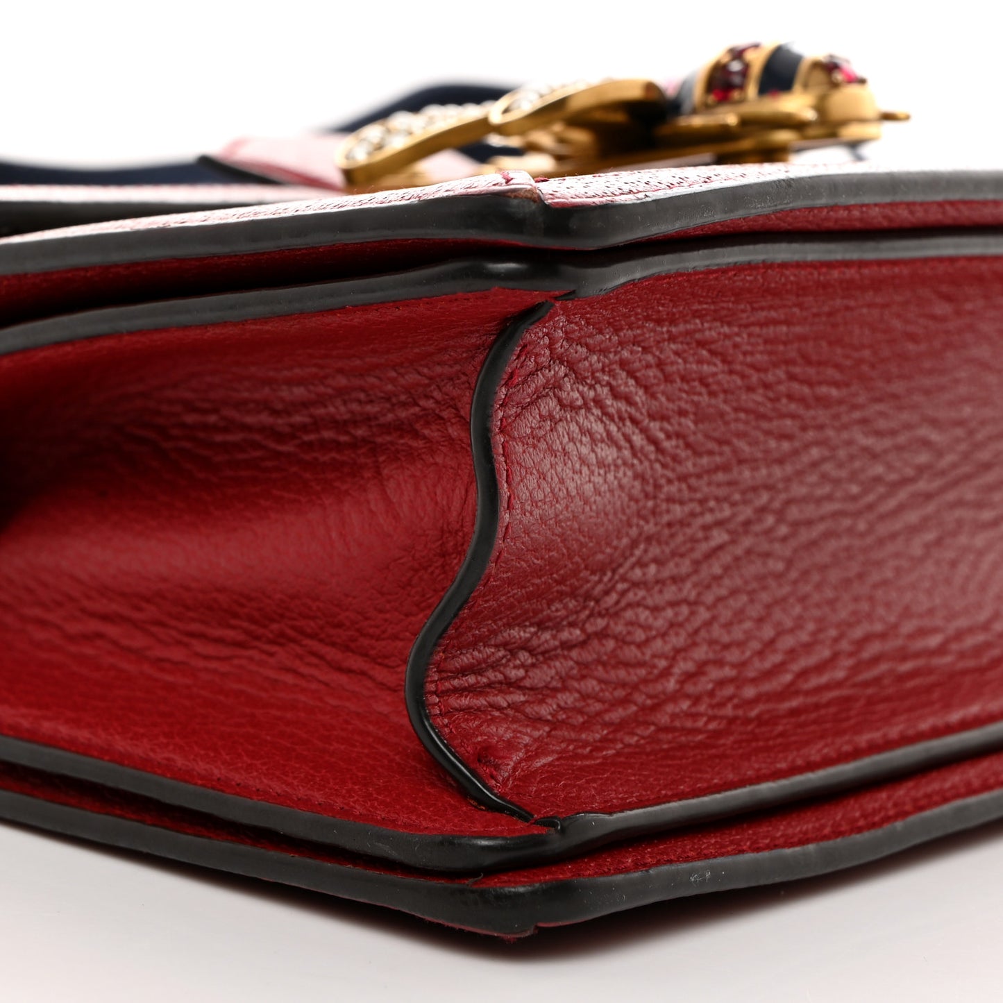 GG Supreme Monogram Small Queen Margaret Top Handle Bag Red