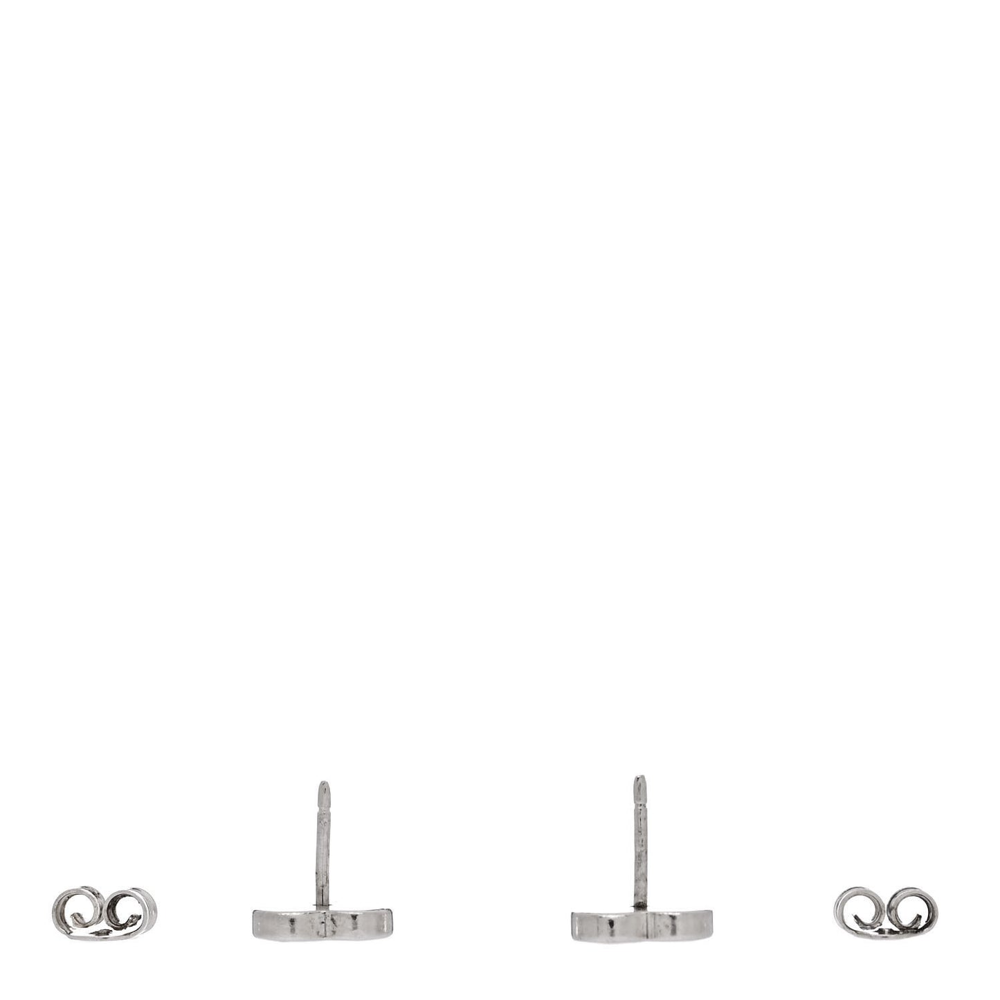 Sterling Silver Trademark Heart Stud Earrings