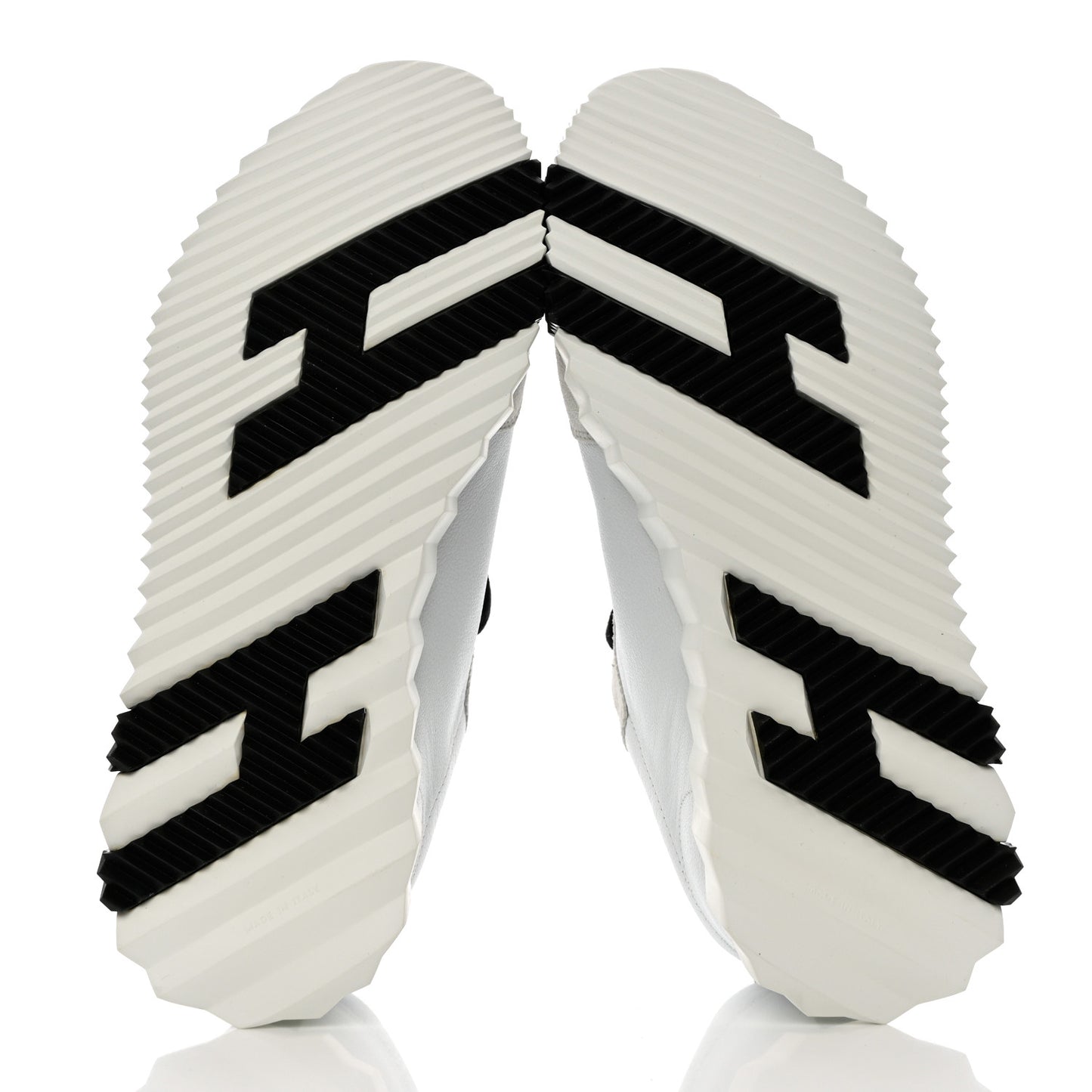 Goatskin Suede Goatskin Bouncing Sneakers 39 White Black
