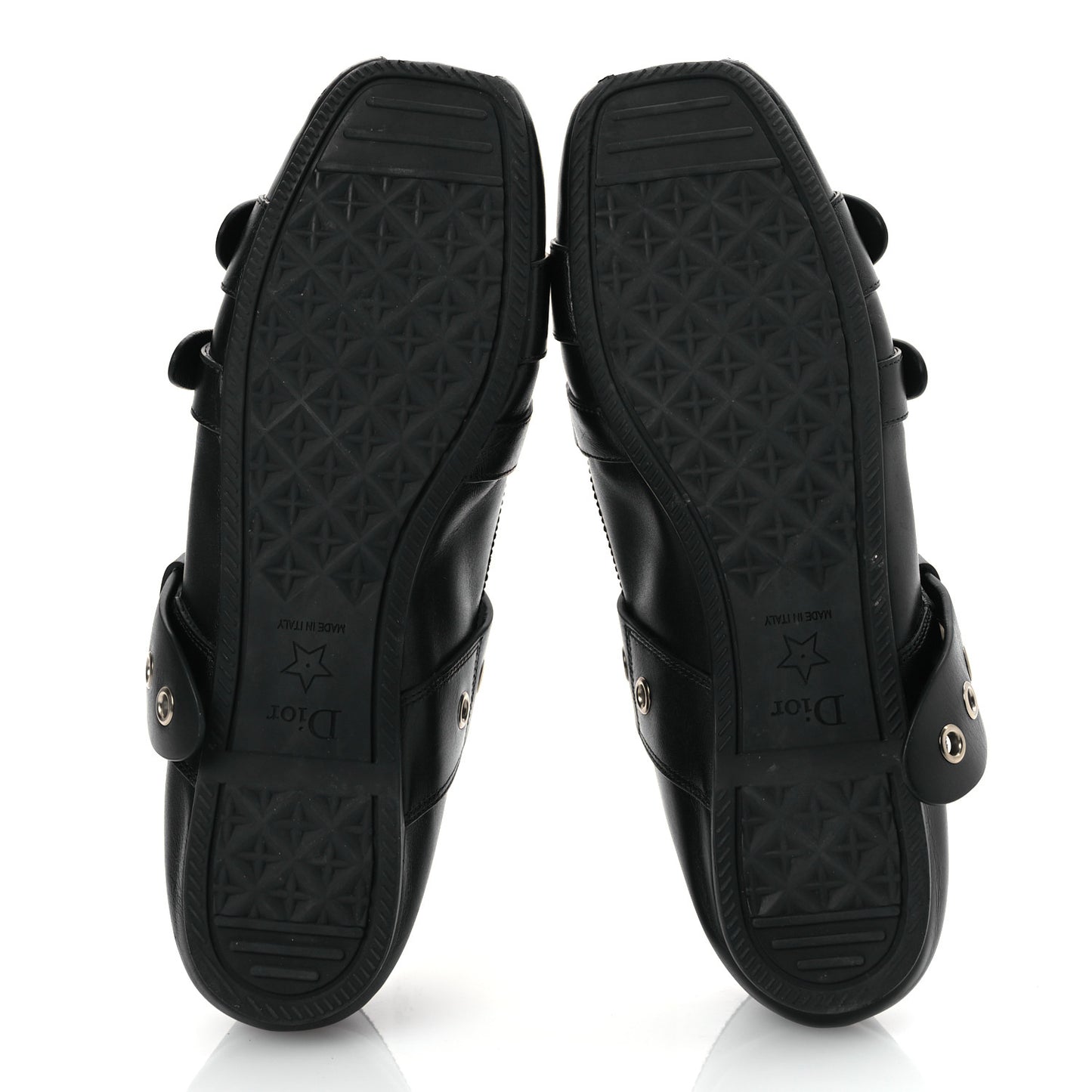 Calfskin Punk Ballet Flats 36 Black