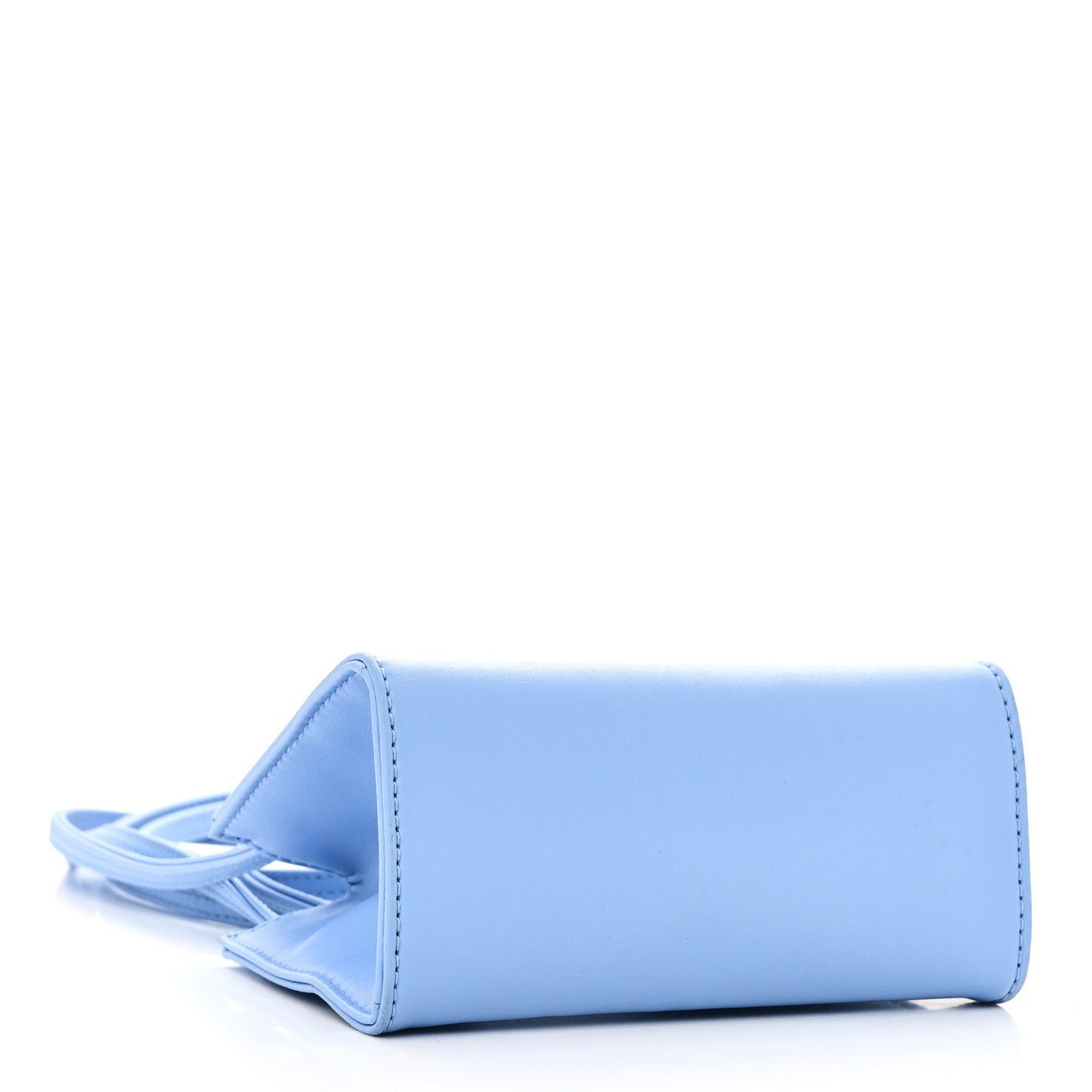 Vegan Leather Small Shopping Bag Cerulean