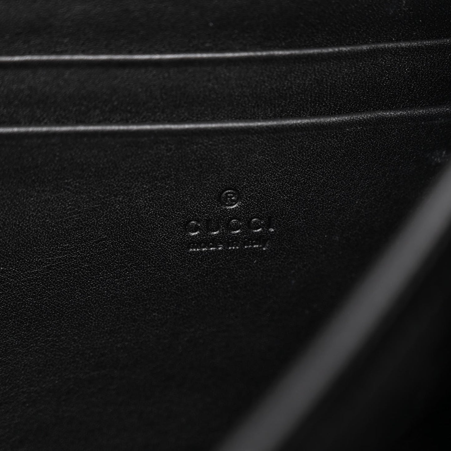 Calfskin Matelasse GG Marmont Chain Wallet Black
