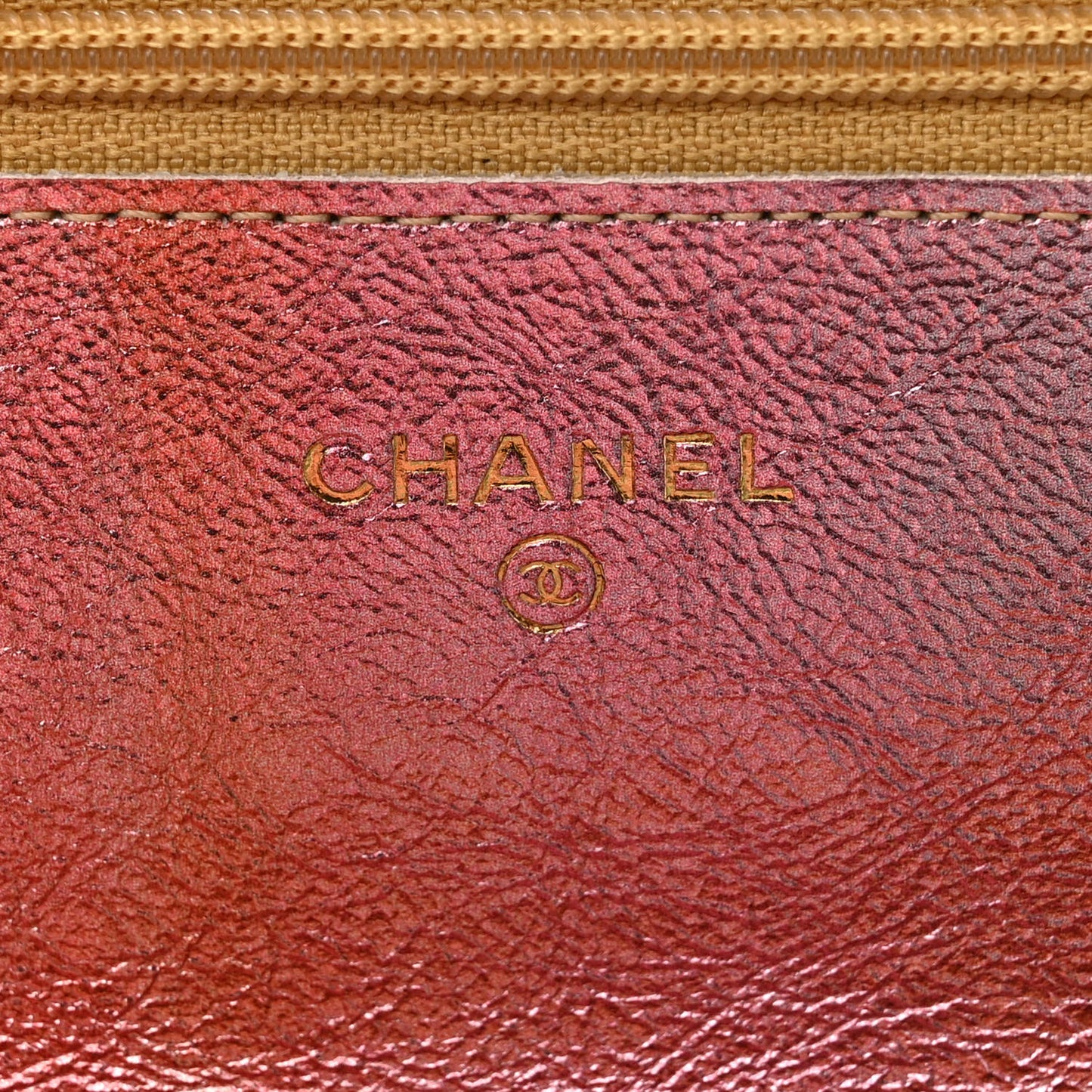 Metallic Goatskin Quilted 2.55 Reissue Wallet on Chain WOC Multicolor