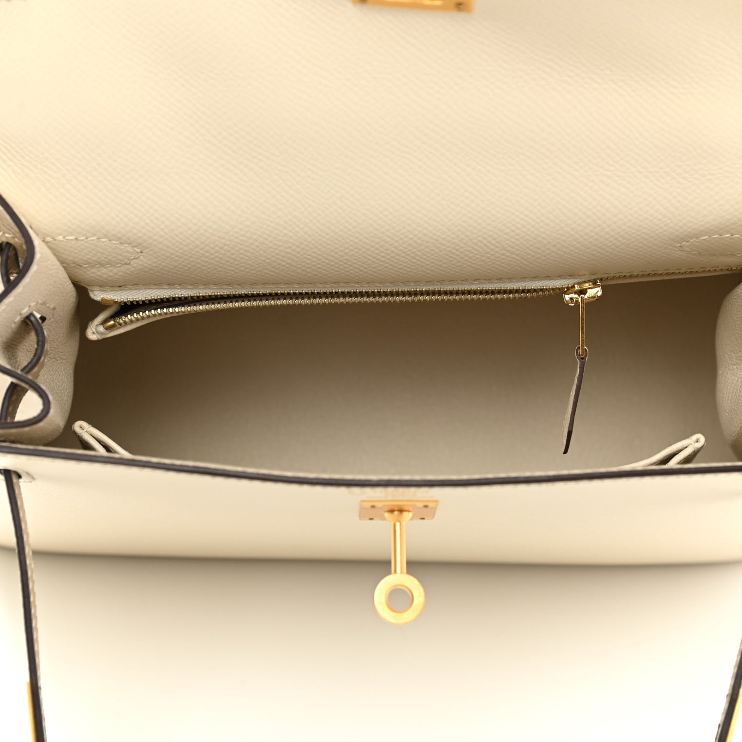 Epsom Bi-Color Horseshoe Kelly Sellier 25 Craie Trench