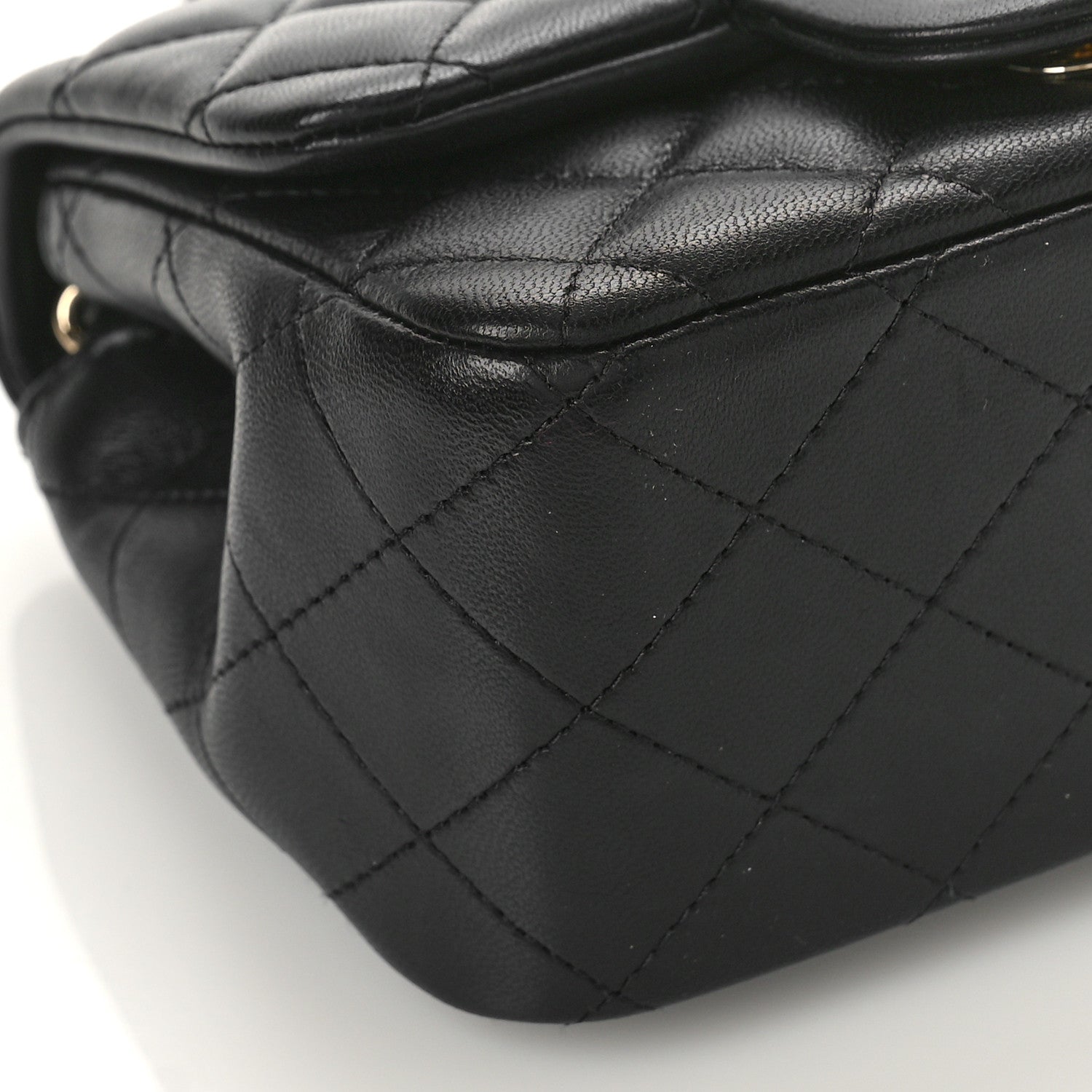 Chanel Lambskin Quilted Mini Square Flap Black 8 of 9