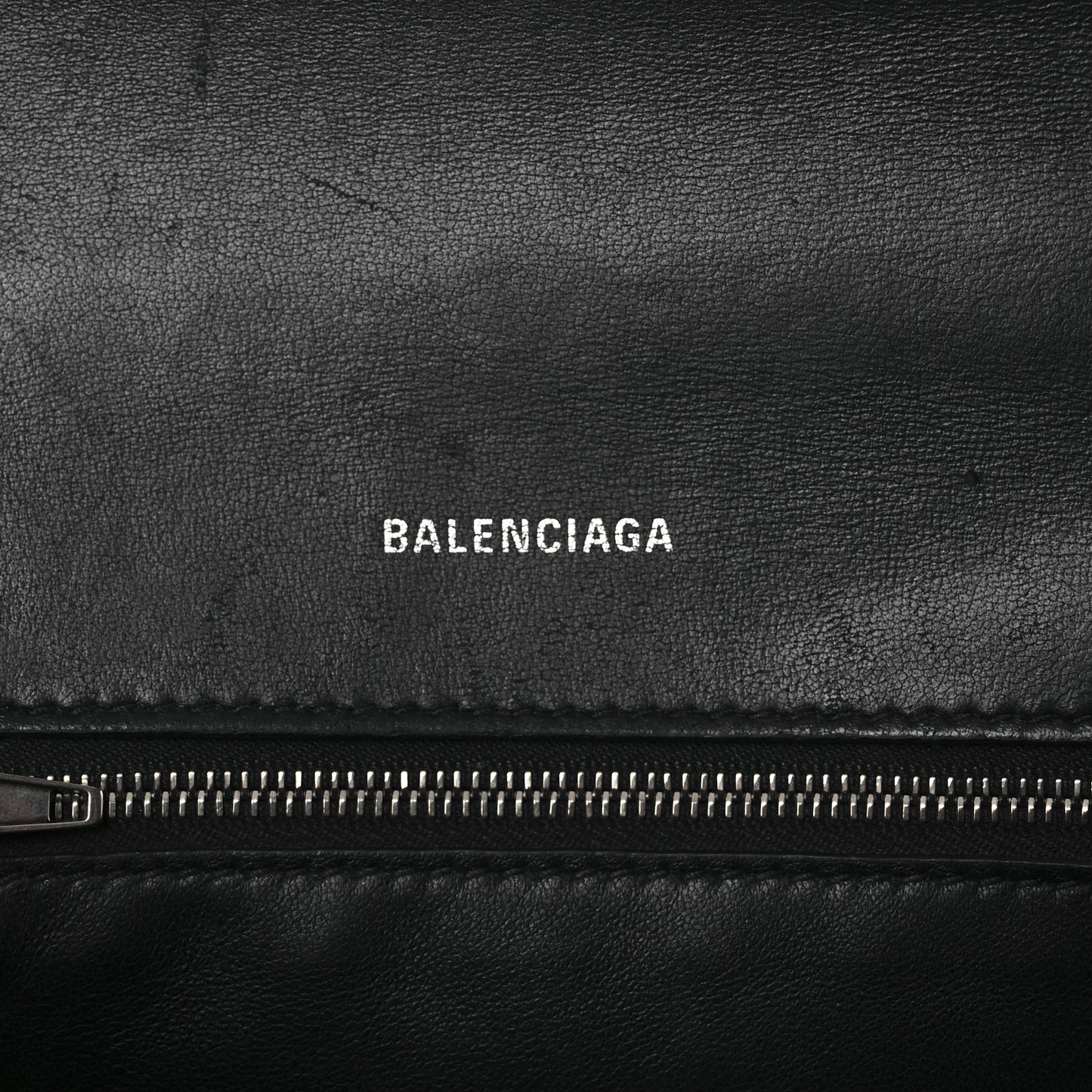 Grained Calfskin Small Hourglass Top Handle Bag Black