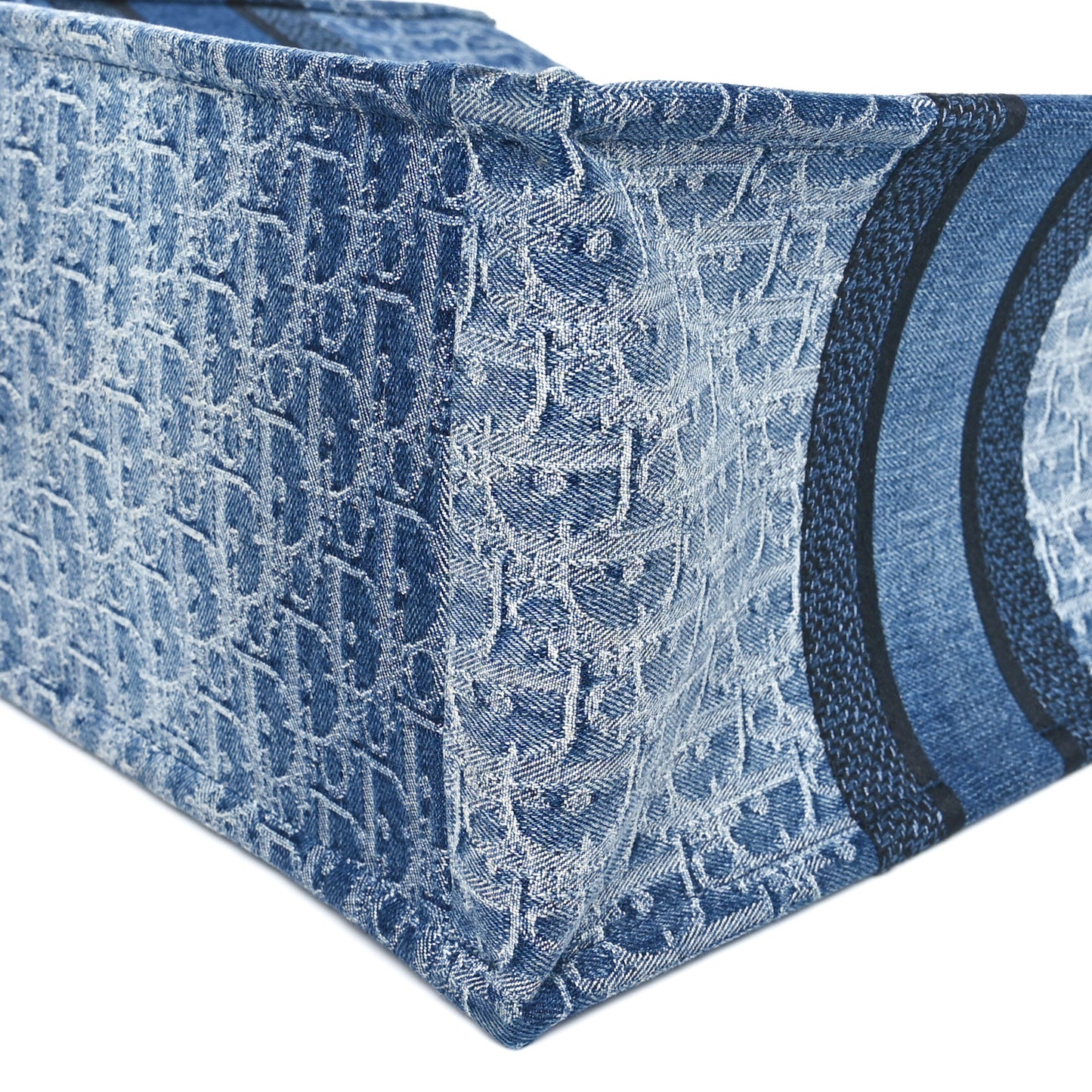 Oblique Denim Medium Book Tote Blue