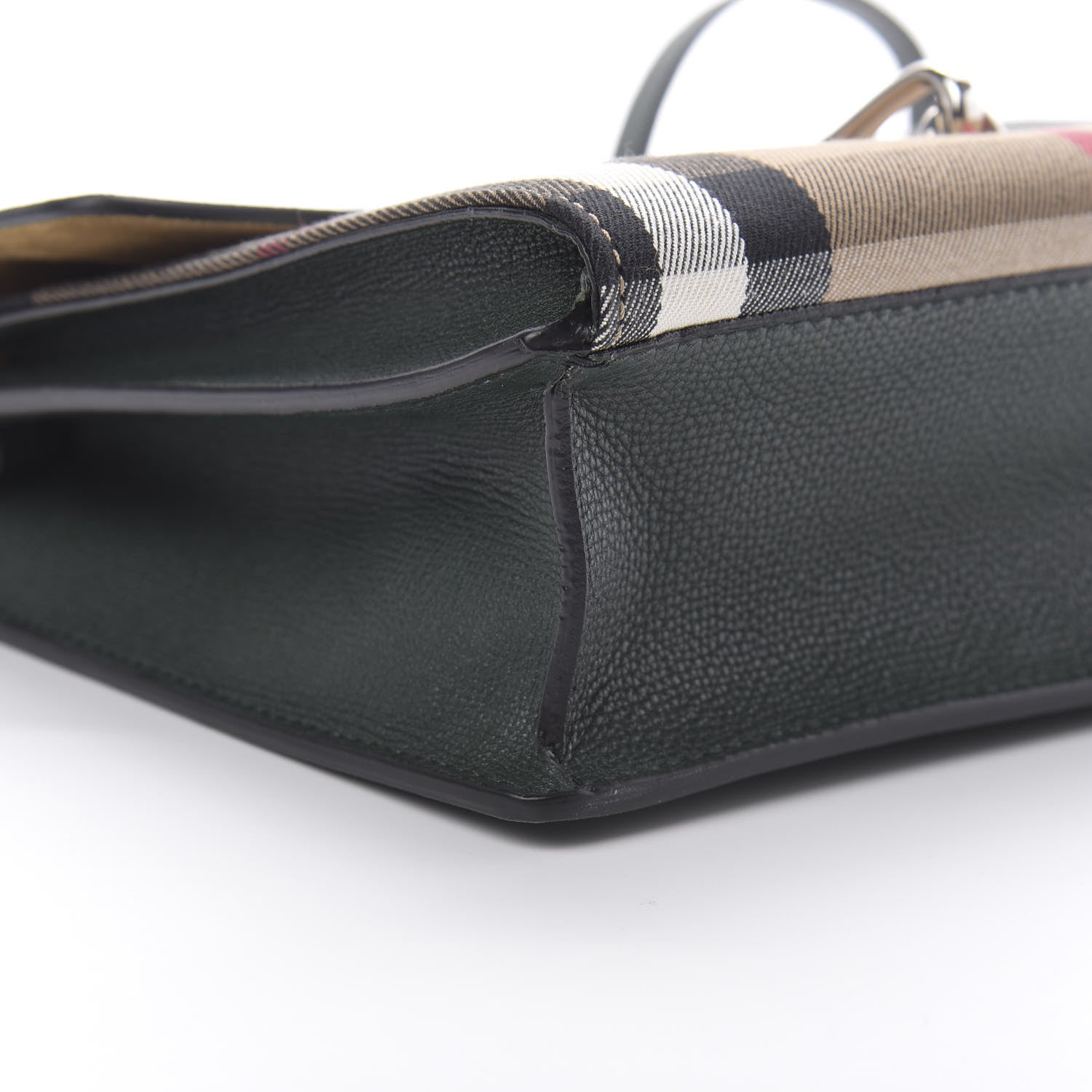 Burberry Derby Calfskin House Check Small Macken Crossbody Bag Dark Bottle Green 9 of 10