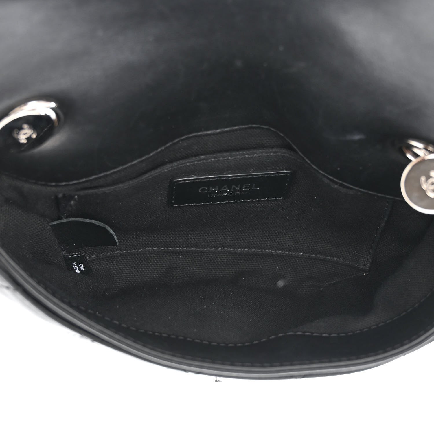 Chanel Calfskin Quilted CC Uniform Flap Belt Bag Black 5 of 11