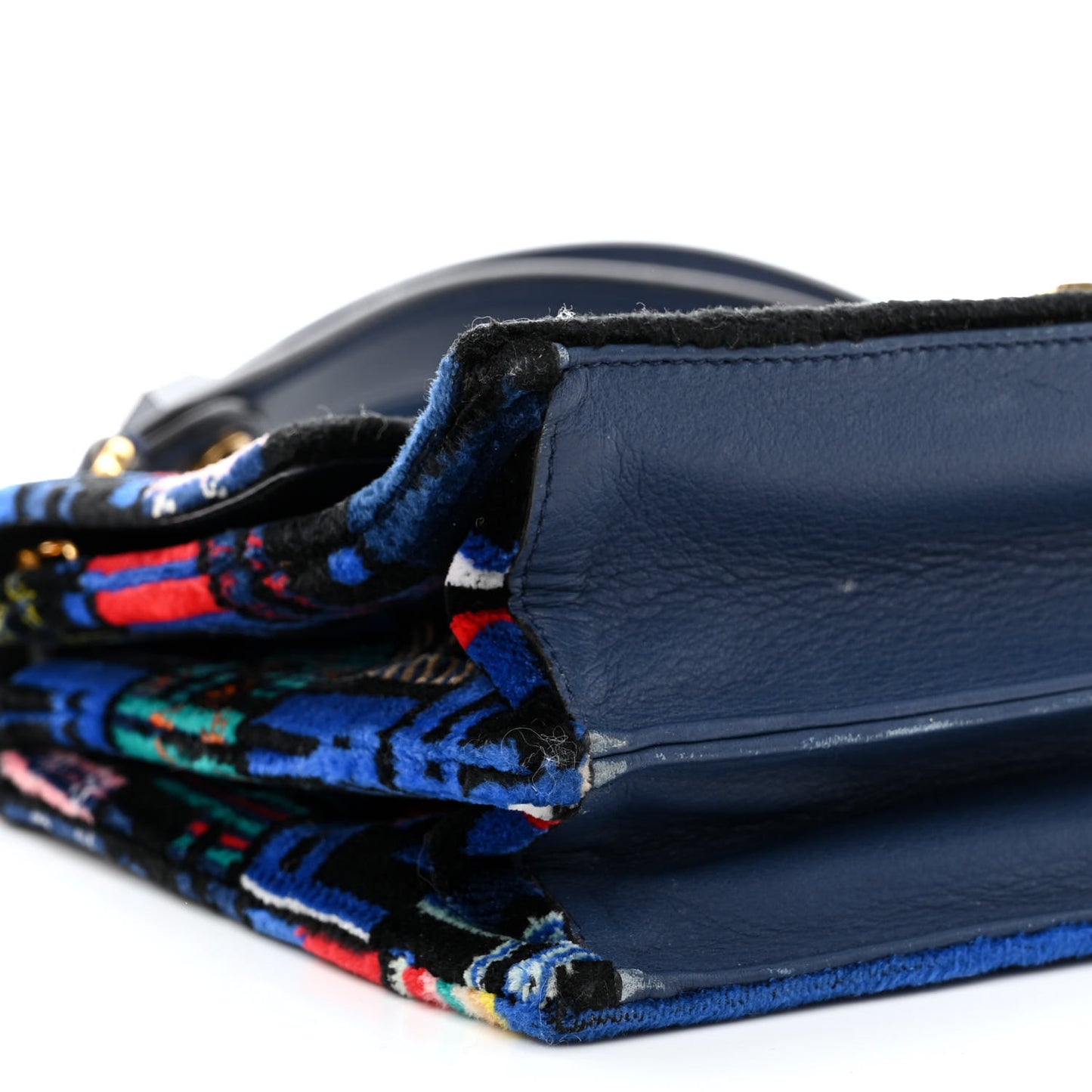 Velvet Vitello Dolce Fun Fair Kan I Shoulder Bag Blue Multicolor