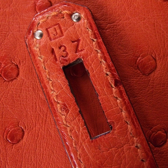 Ostrich BIRKIN 35 Orange