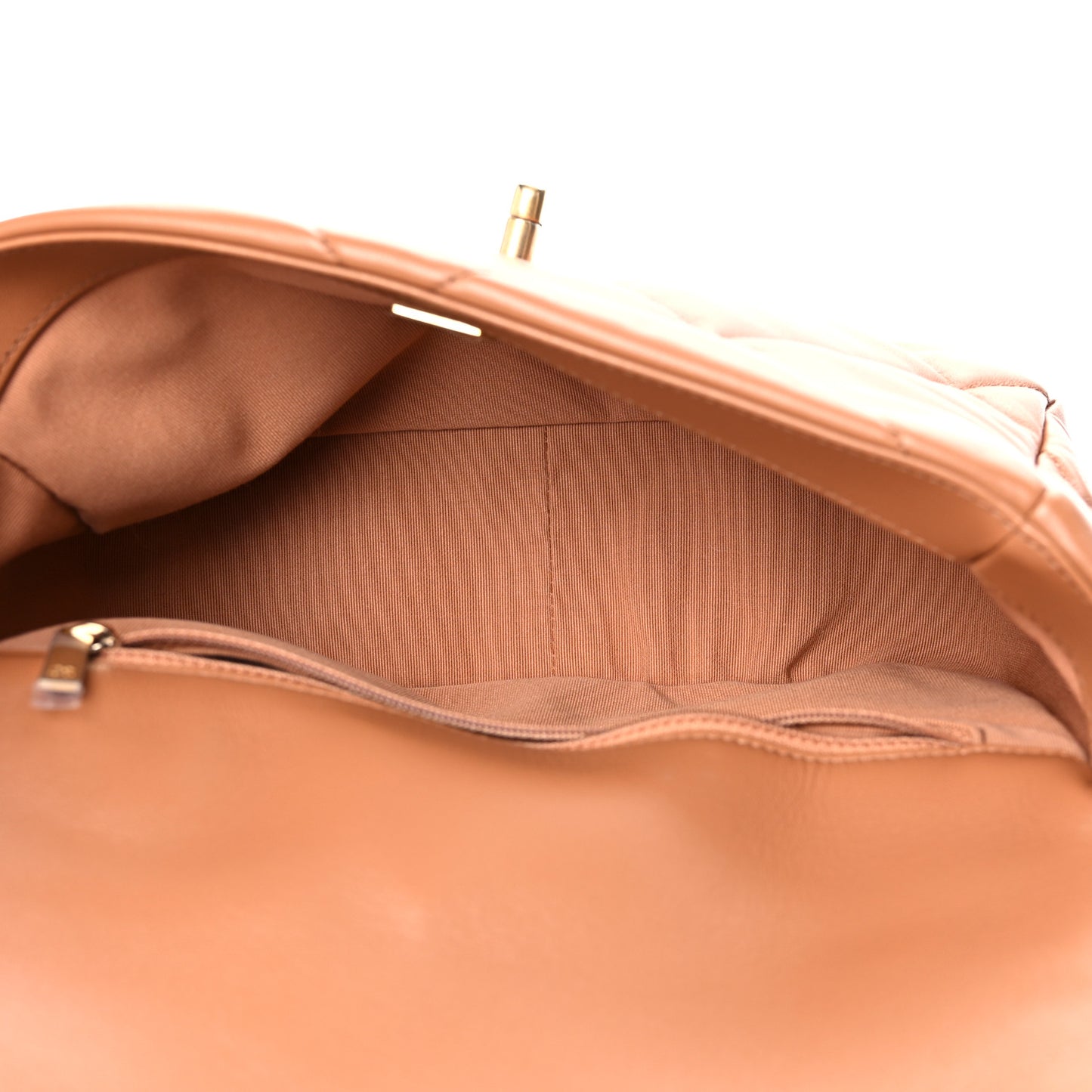 Lambskin Quilted Medium Chanel 19 Flap Brown