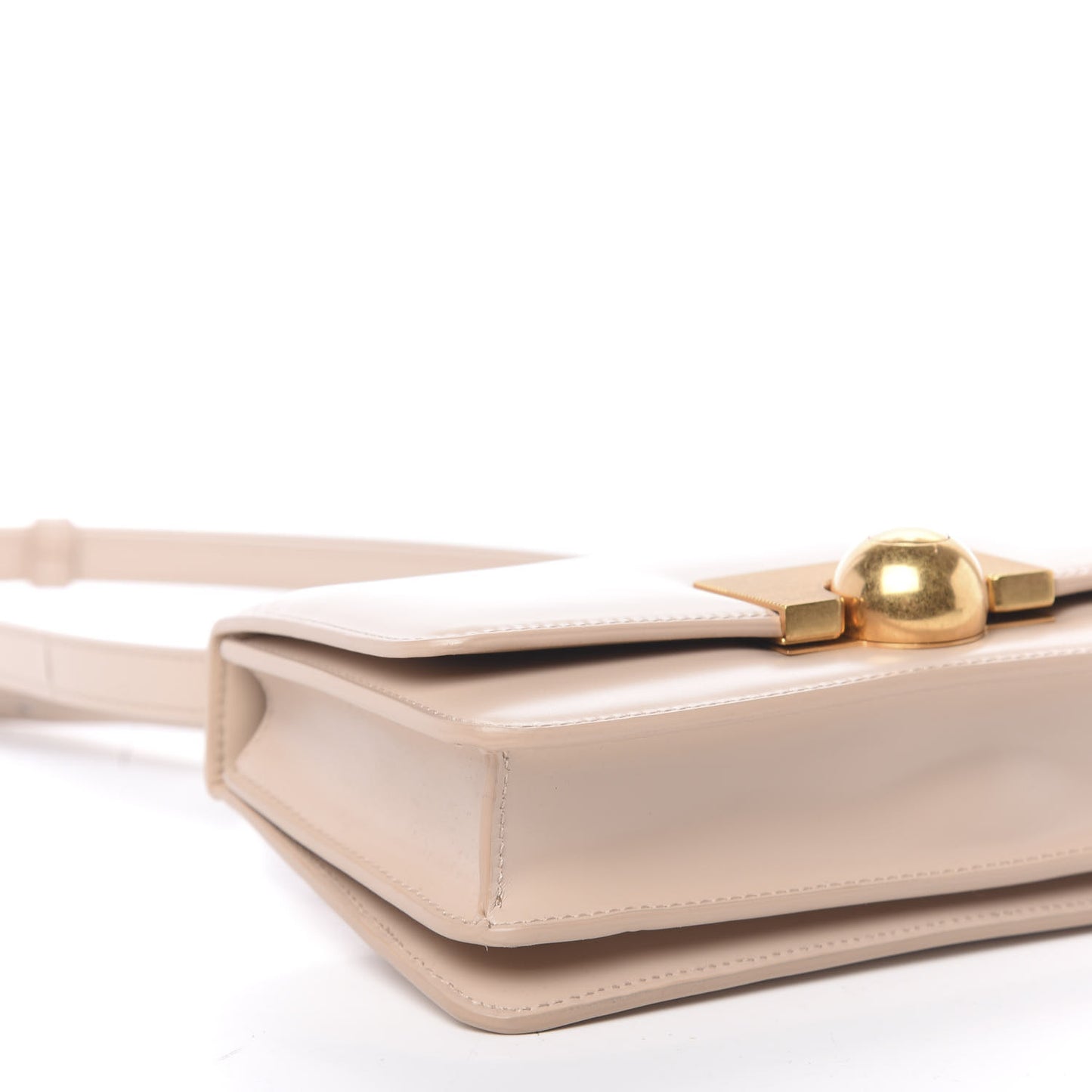 Spazzolato Calfskin Classic Mini BV Bag Nude