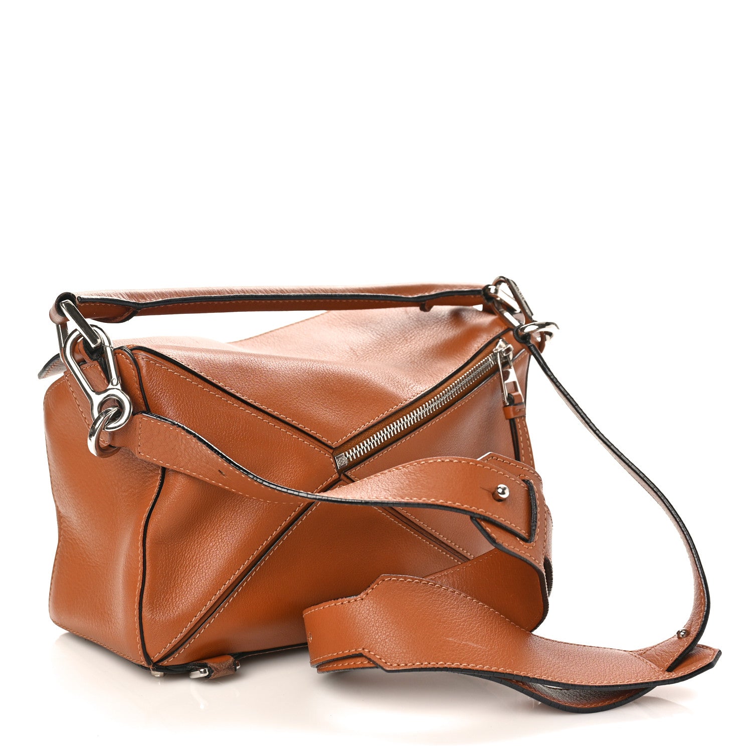 Loewe Calfskin Small Puzzle Bag Tan 2 of 11