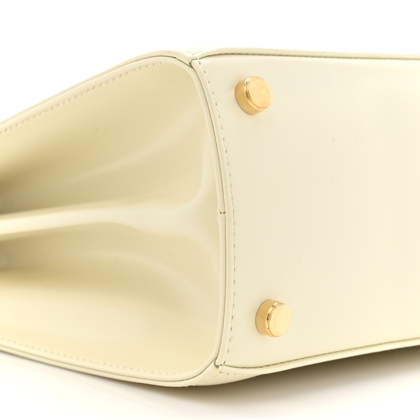 Brushed Off Calfskin Small Iconic Top Handle Bag Magnolia