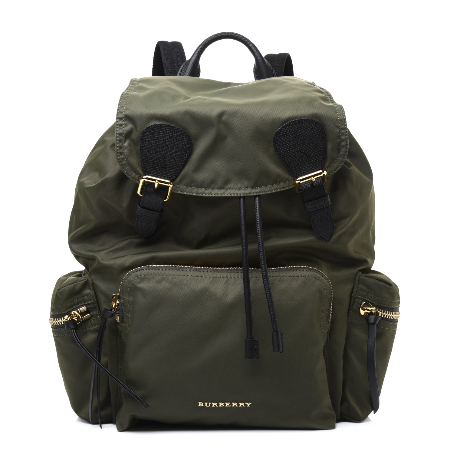 Burberry Nylon Large Rucksack Backpack Canvas Green 719132