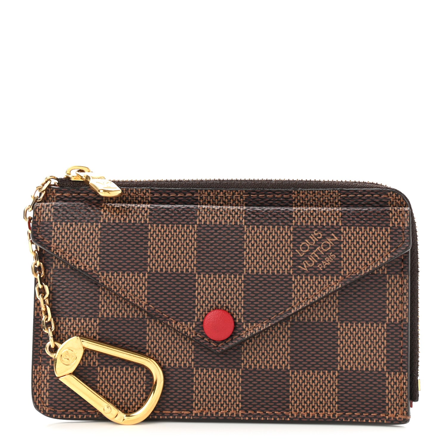 Louis Vuitton Damier Ebene Recto Verso Card Holder Red 1096900 ...