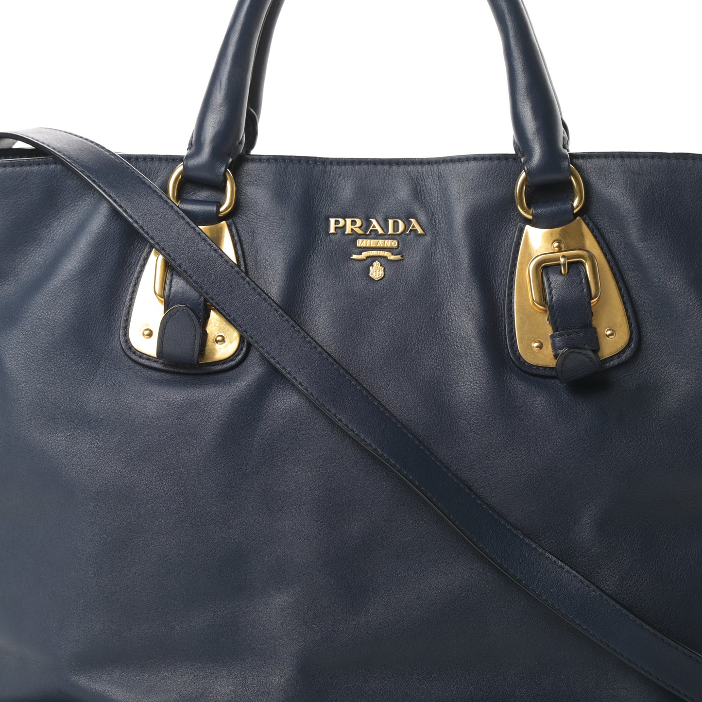 Soft Calfskin Shopping Tote Navy