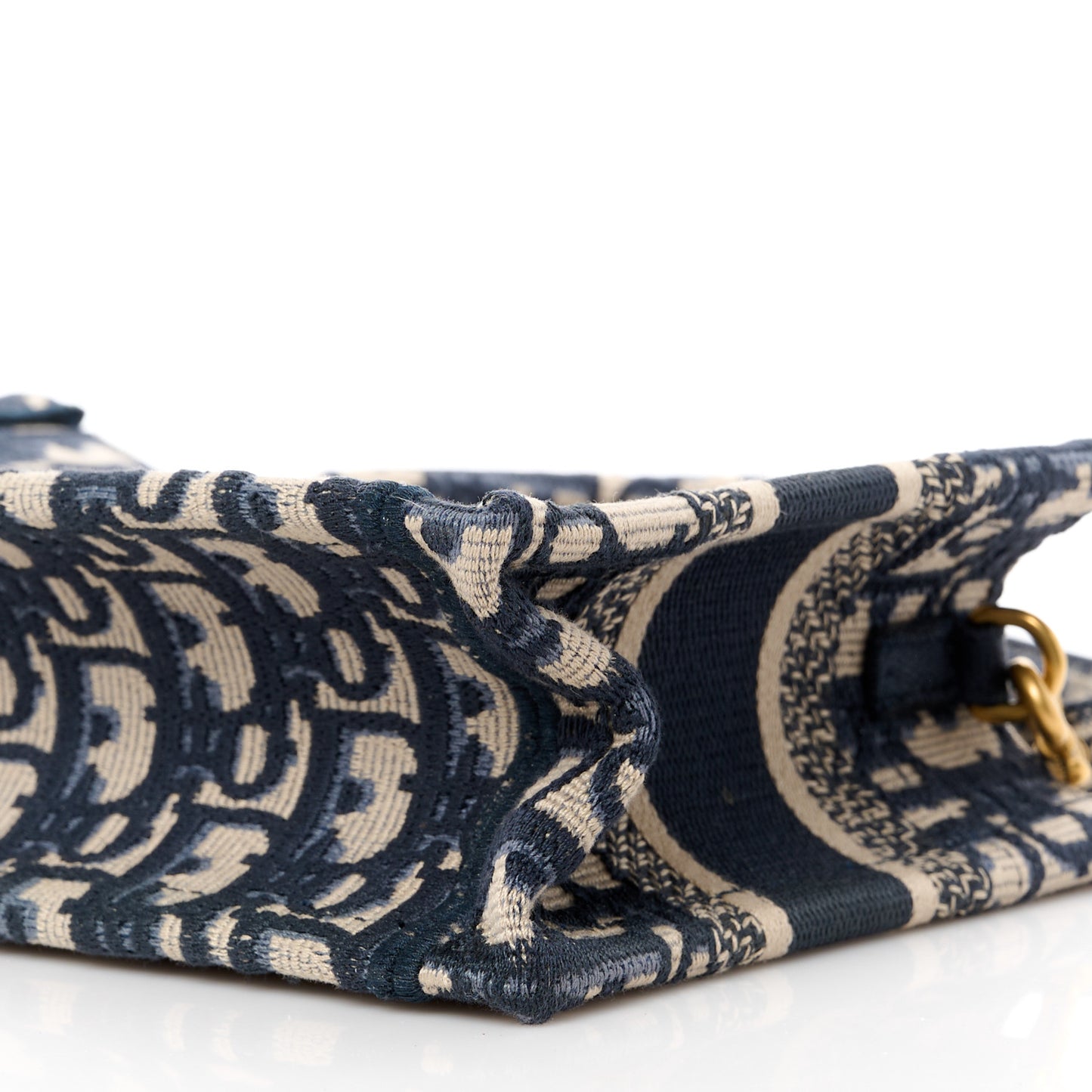 Oblique Mini Book Tote With Strap Blue Multicolor