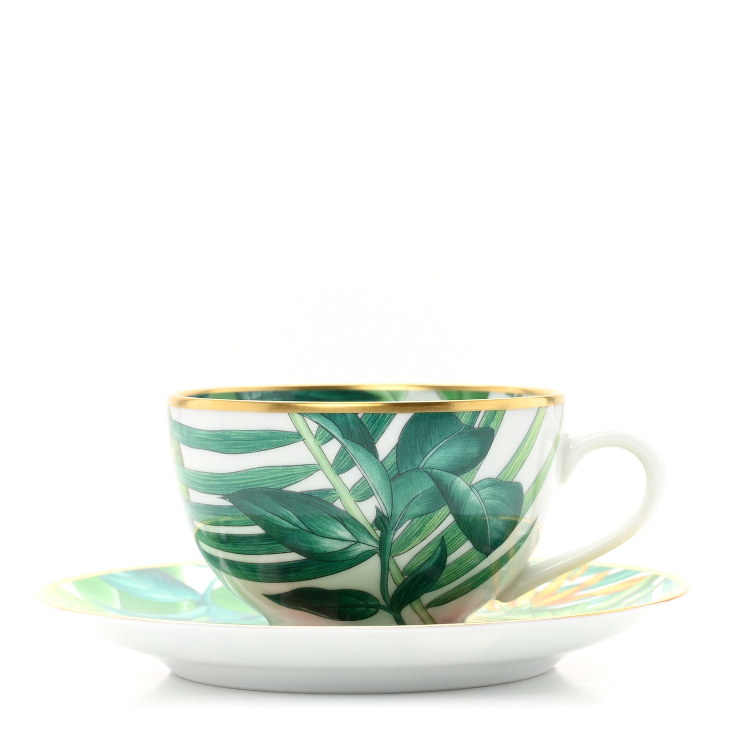 Porcelain Passifolia Tea Cup And Saucer