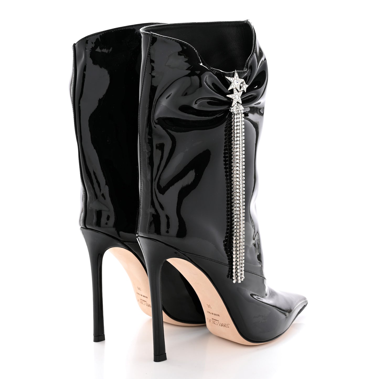 Patent Crystal Oriel 95 Boots 36 Black
