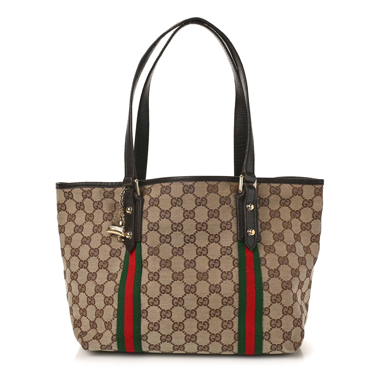 Gucci Monogram Medium Jolicoeur Tote Dark Brown 1 of 14