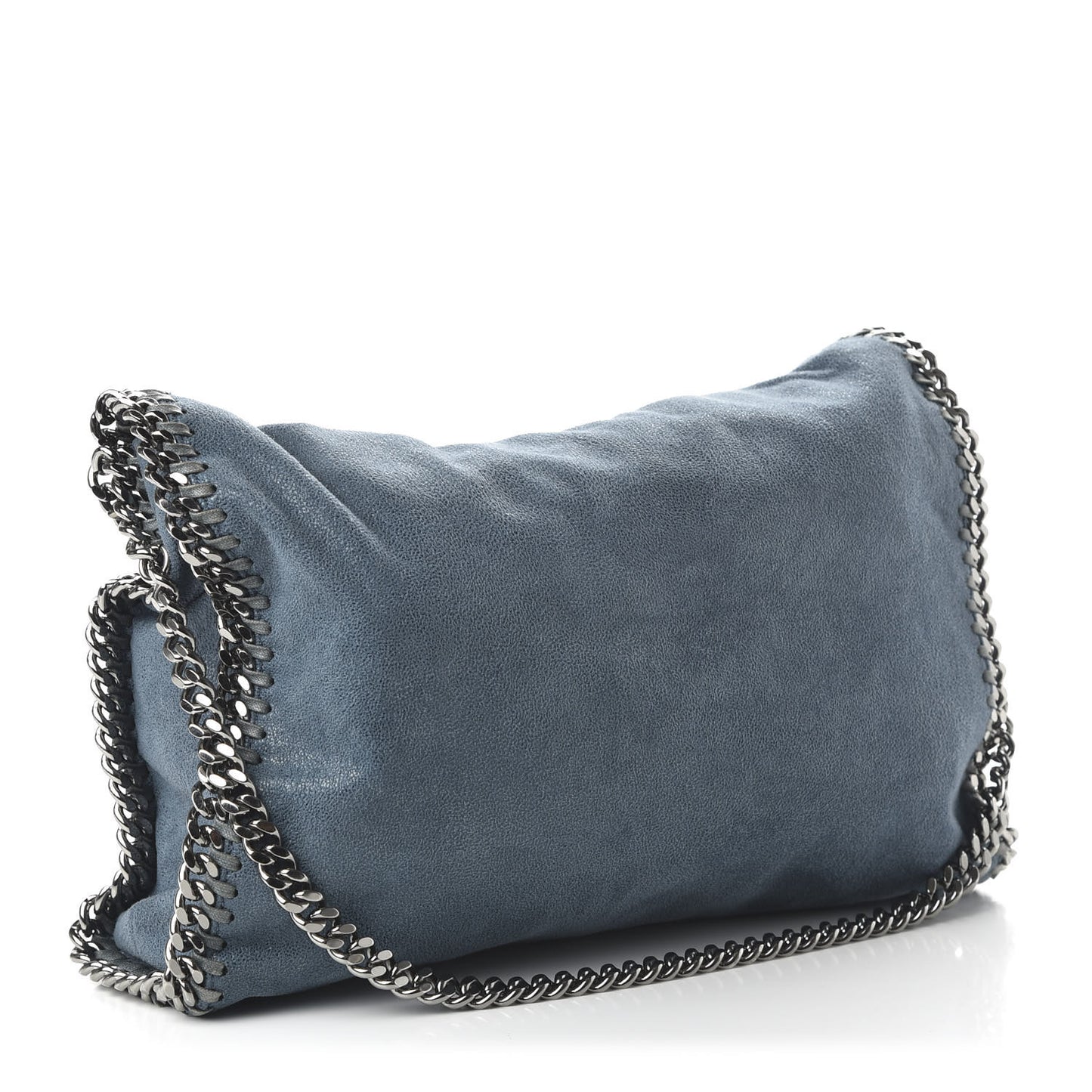 Shaggy Deer Falabella Fold Over Tote Blue