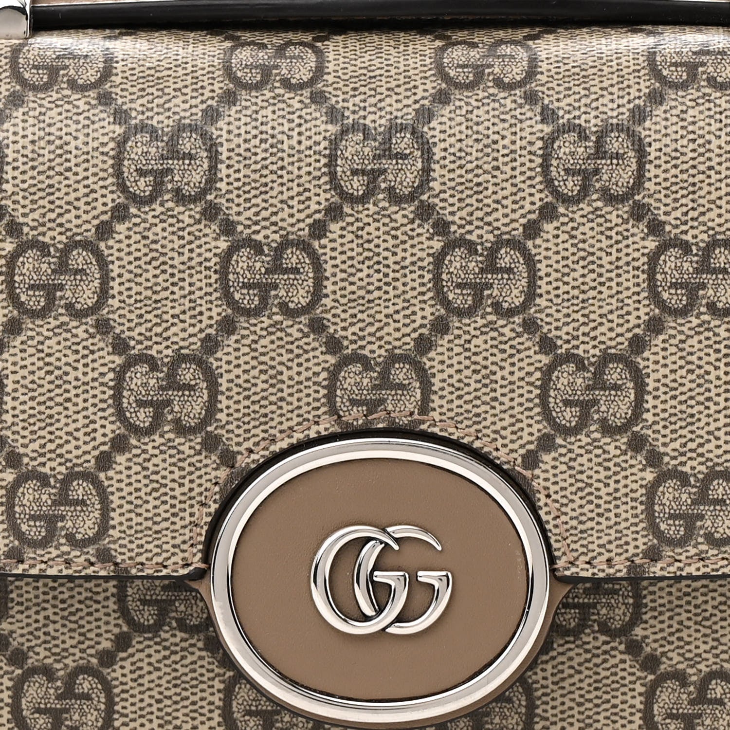 Gucci Senna GG Supreme Petite GG Top Handle Shoulder Bag Beige Ebony 8 of 23