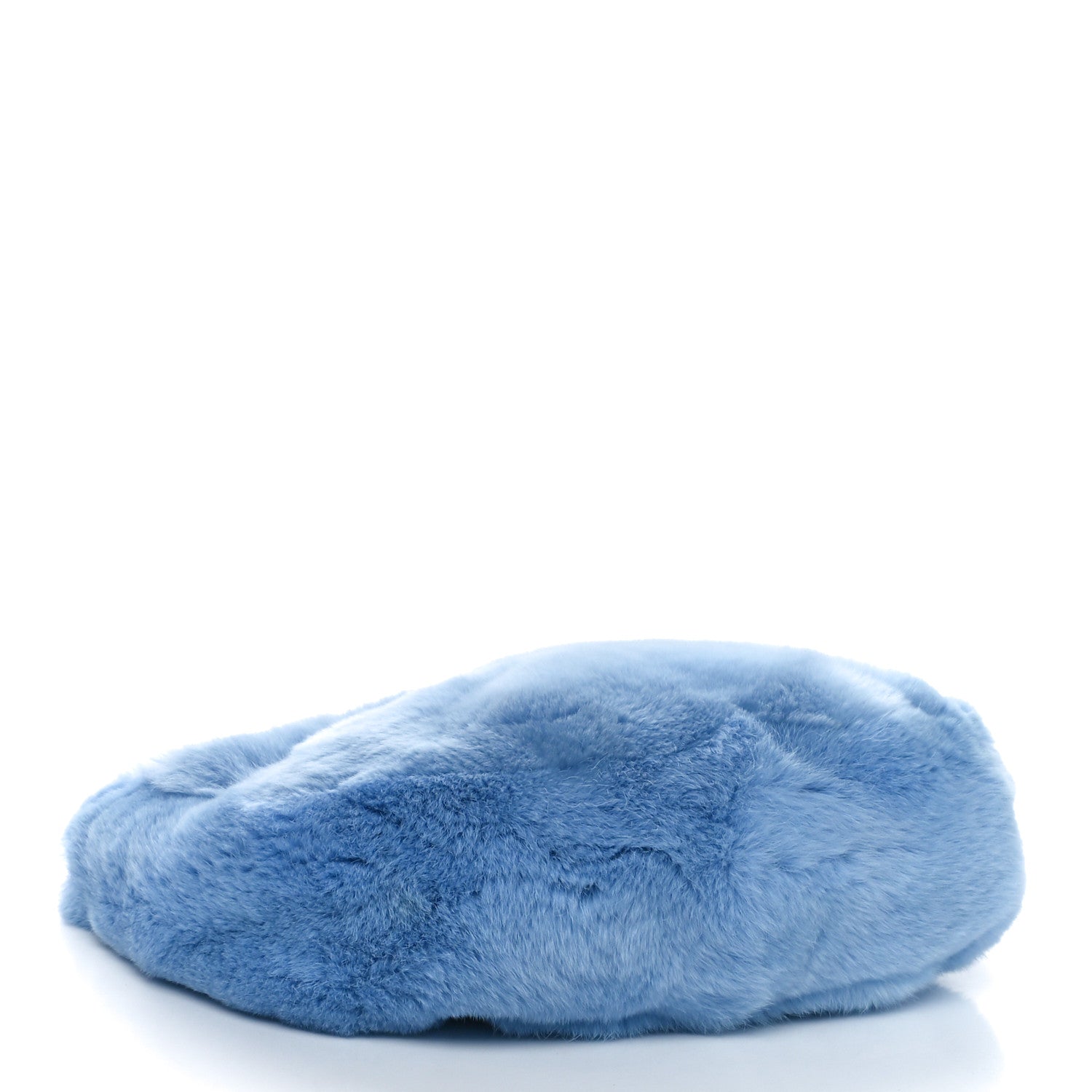 Chanel Lapin Rabbit Fur Lambskin Shoulder Bag Blue 4 of 10